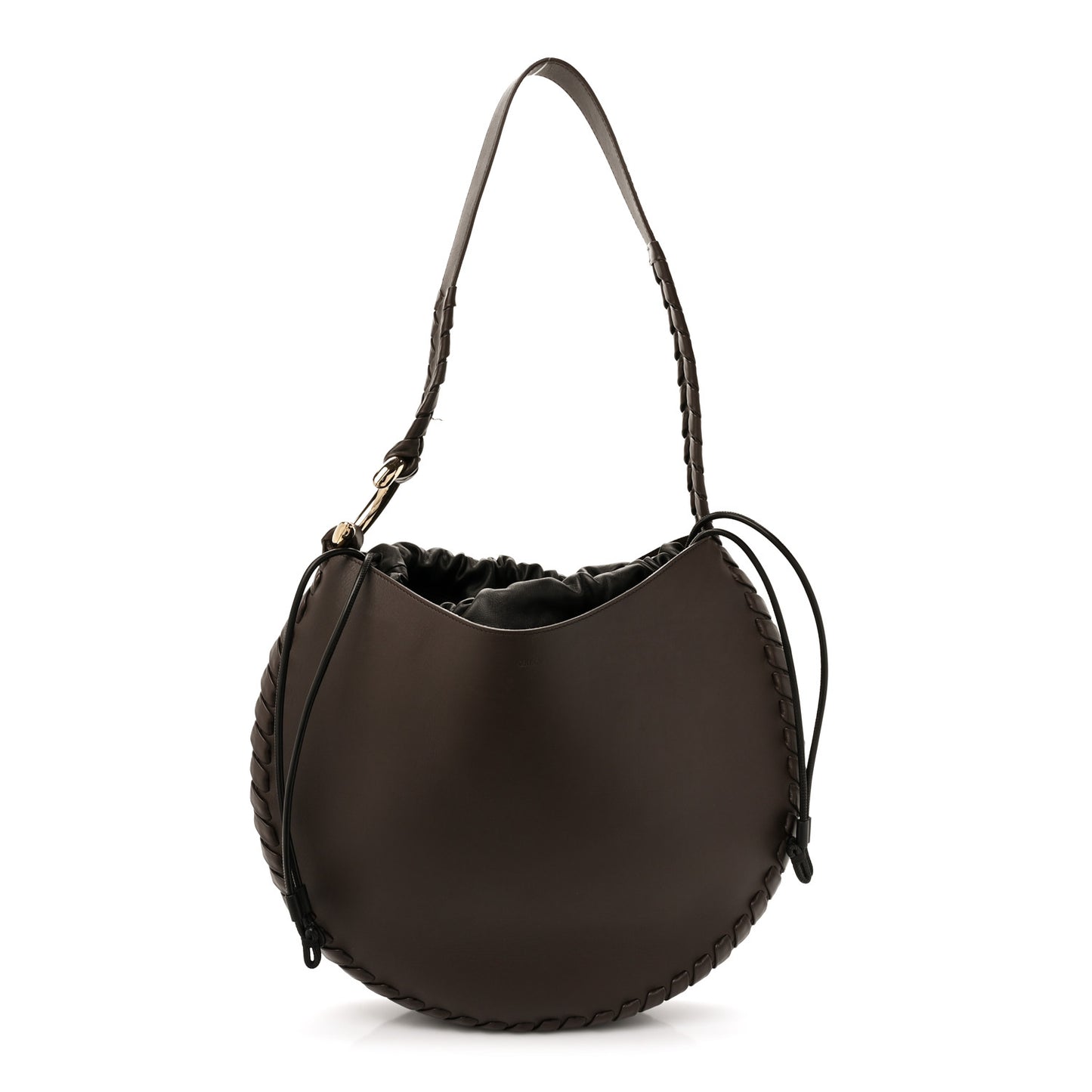 Calfskin Mate Shoulder Bag Brown