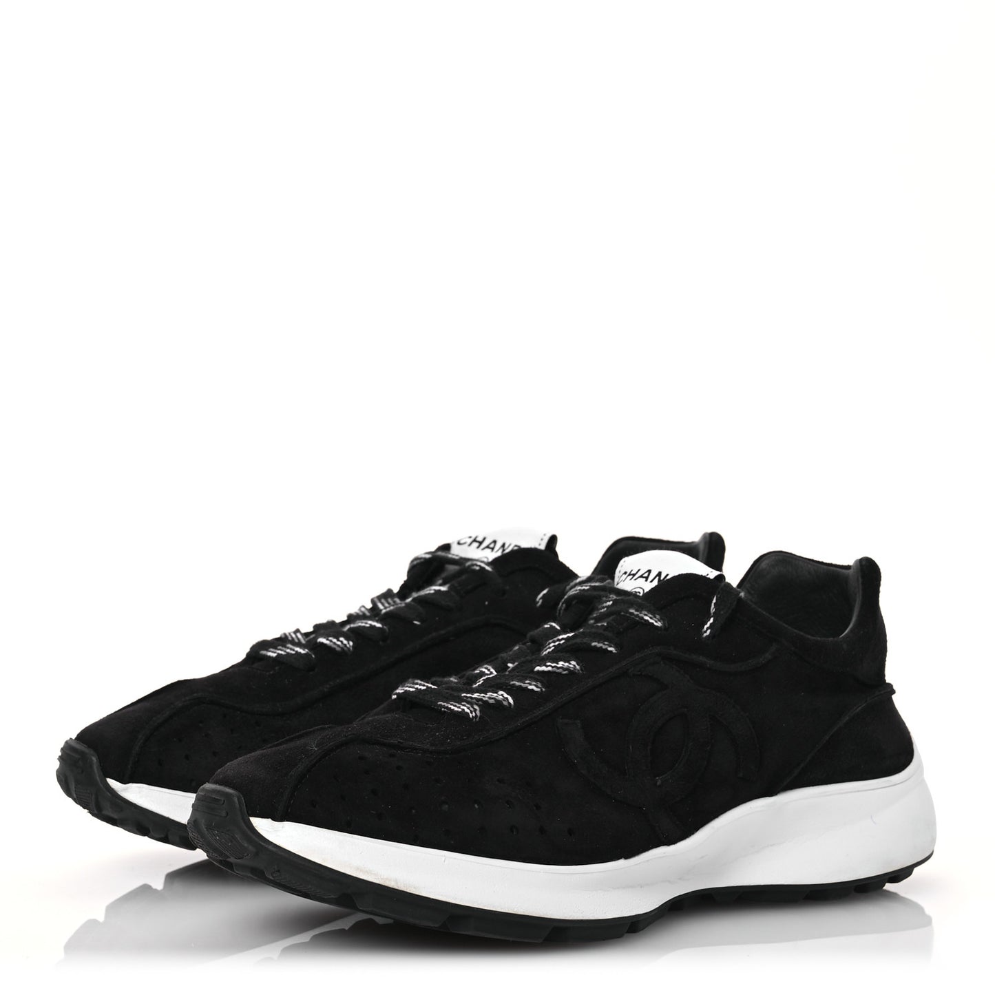 Suede Goatskin CC Sneakers 39 Black