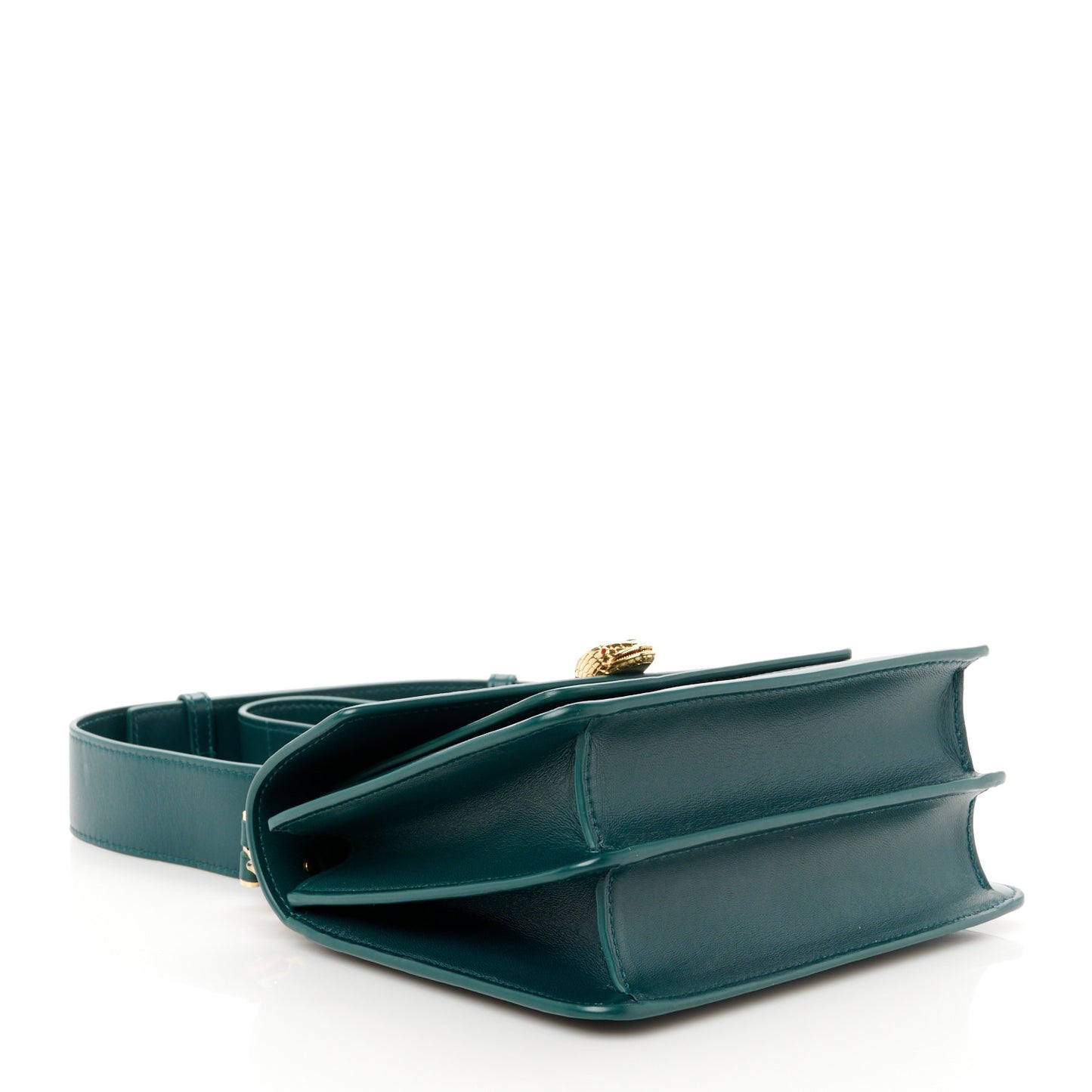 Nappa Monochrome Serpenti Forever Maxi Chain Crossbody Bag Green