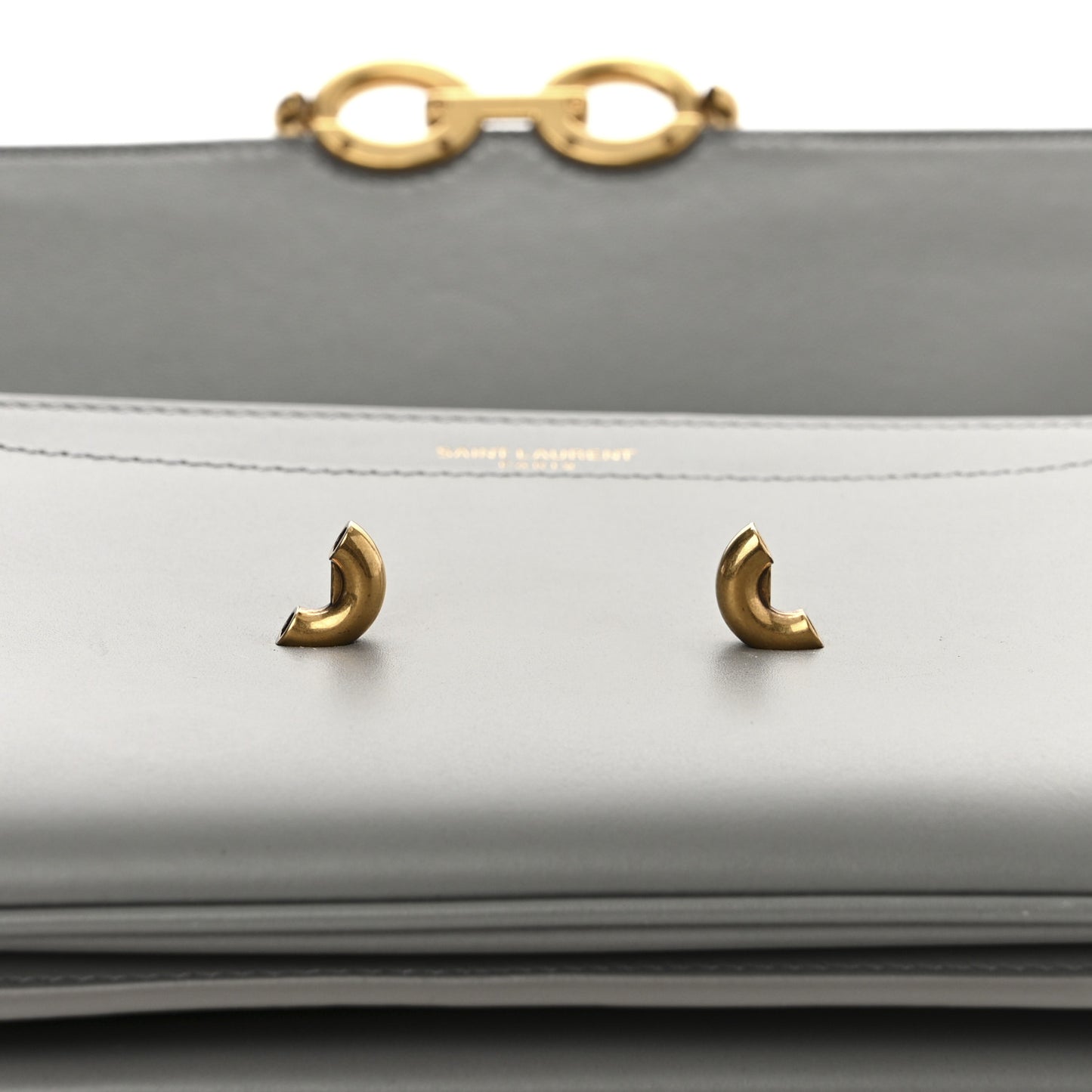 Smooth Calfskin Le Maillon Satchel Grey