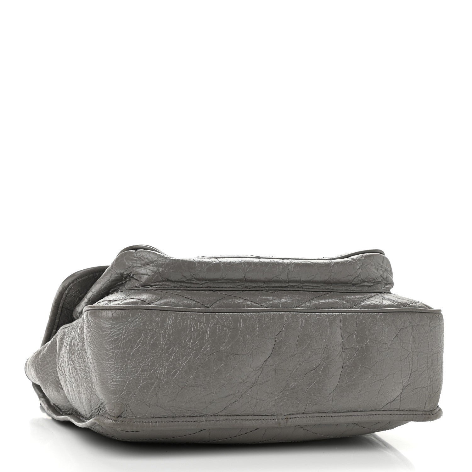 Saint Laurent Crinkled Calfskin Matelasse Monogram Large Niki Chain Satchel Fog 3 of 12