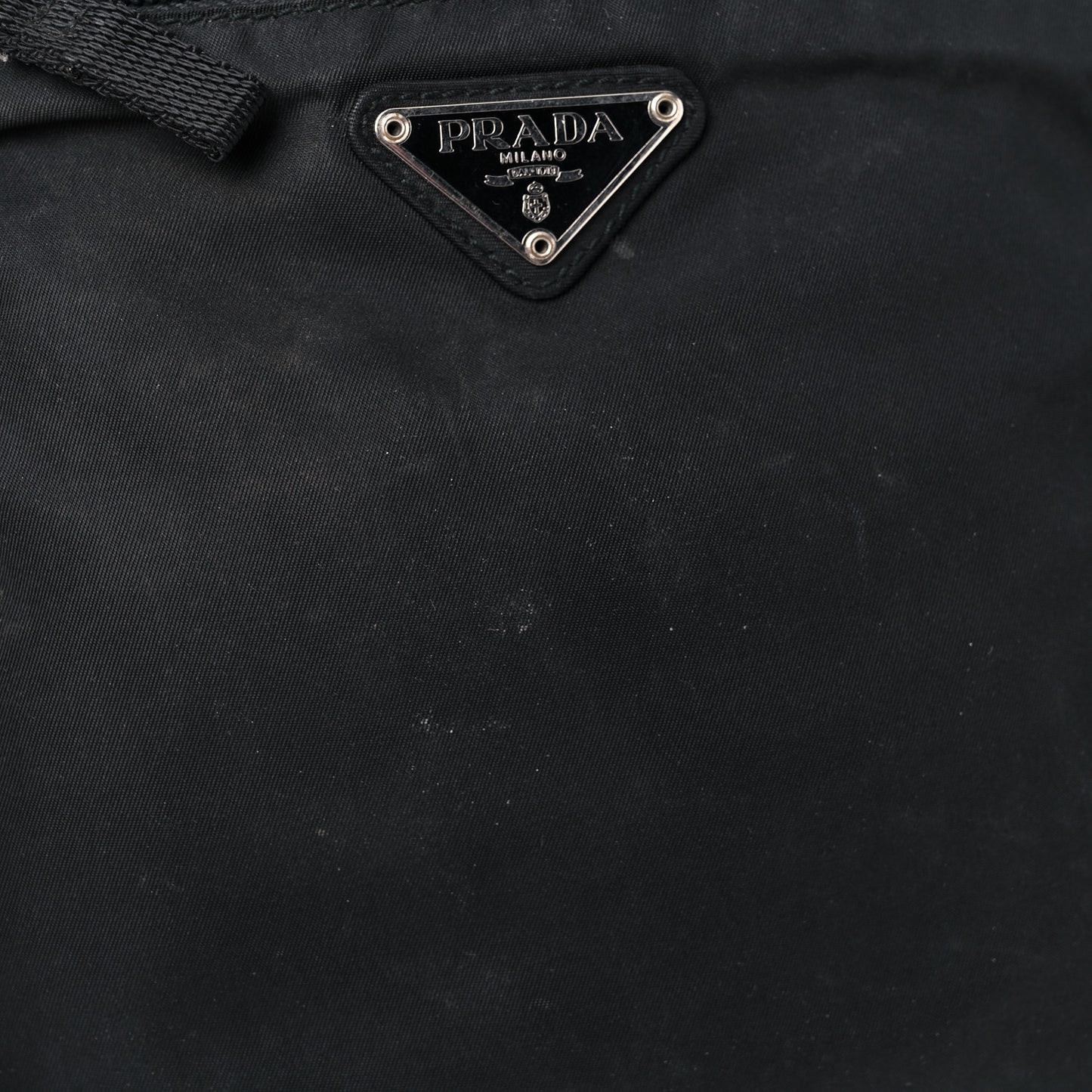 Nylon Vela Flat Messenger Bag Black