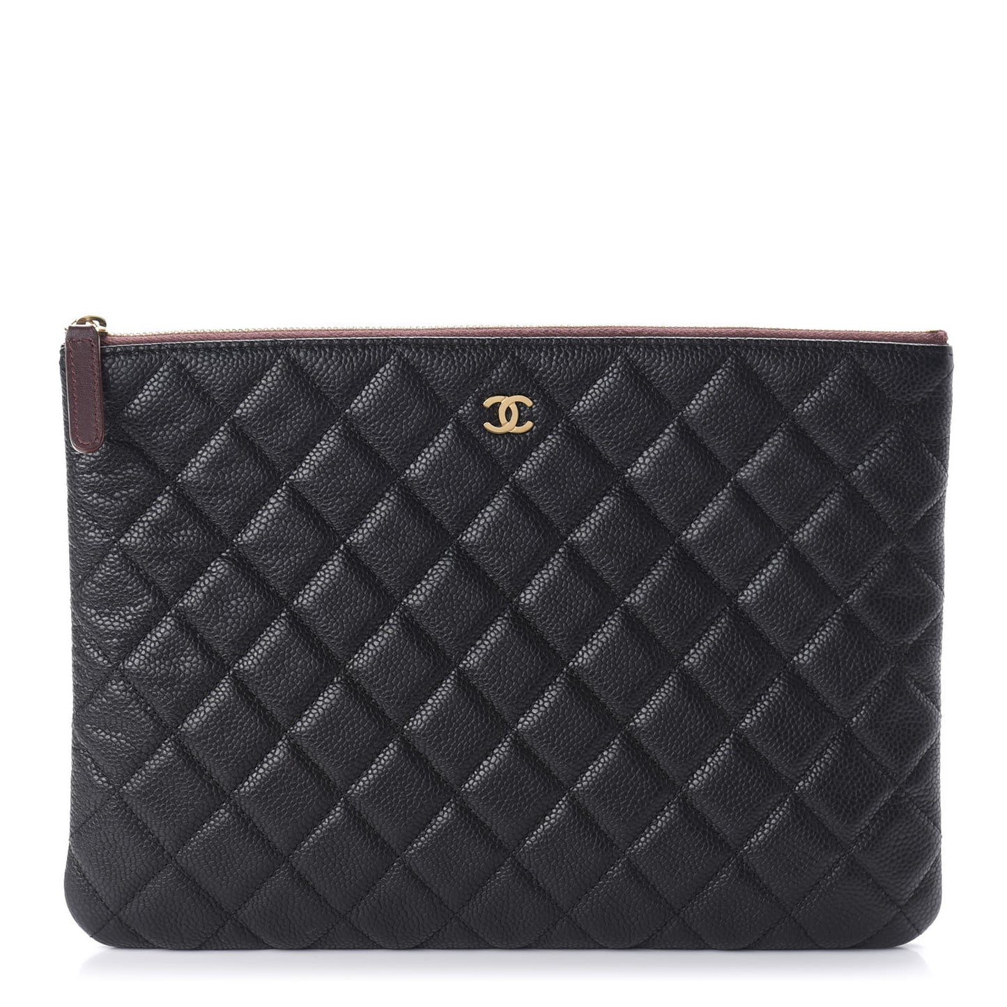 Caviar Quilted Medium Cosmetic Case Black