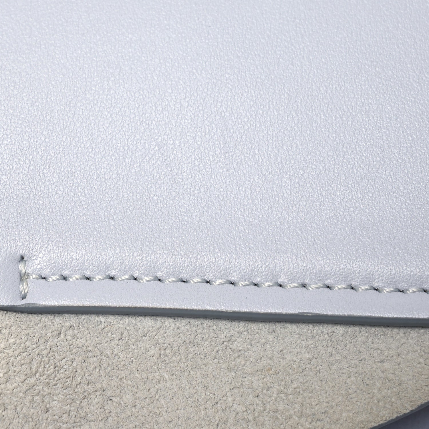 Chloe Calfskin Suede C Clutch With Chain Light Cloud 8 of 11