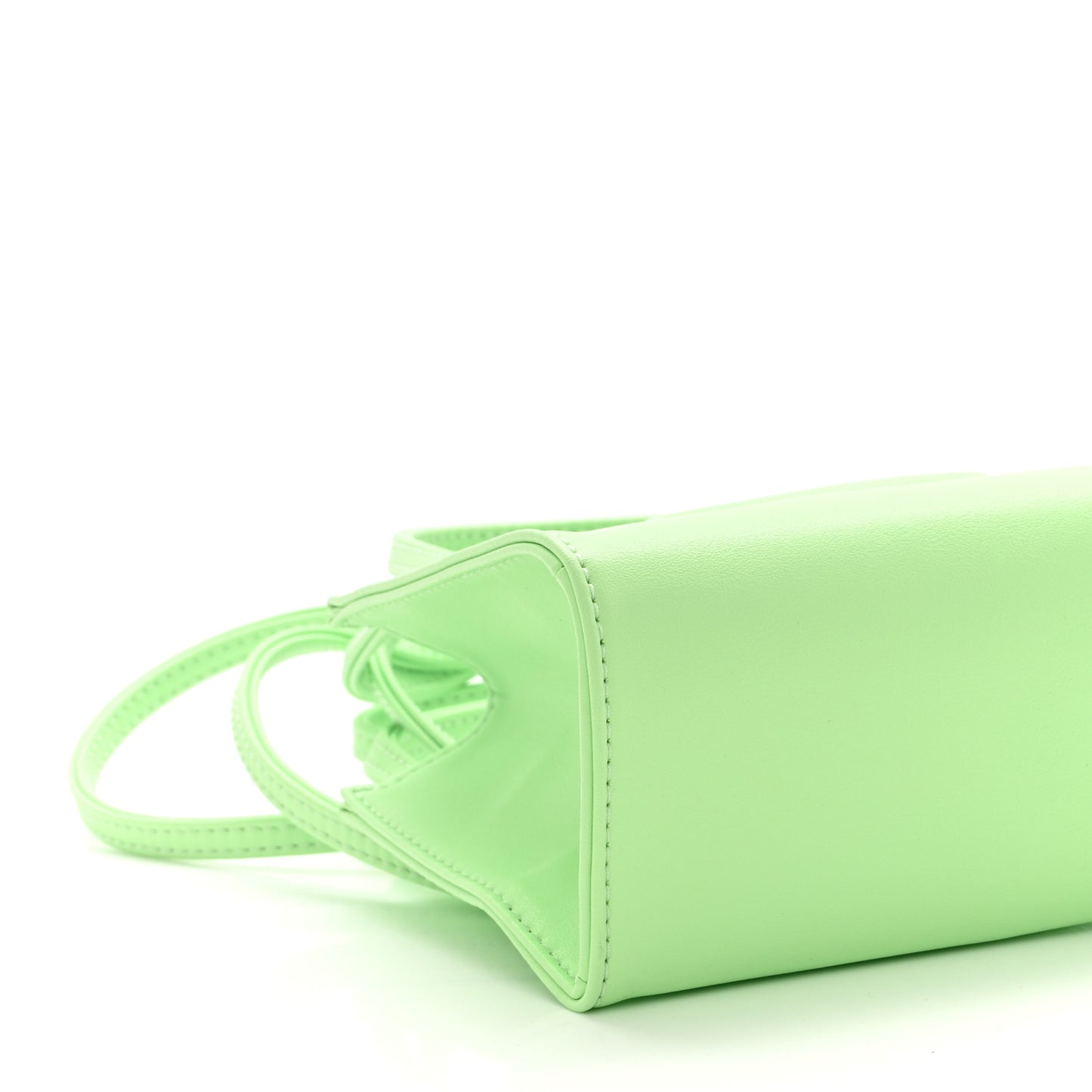 Vegan Leather Small Shopping Bag Double Mint