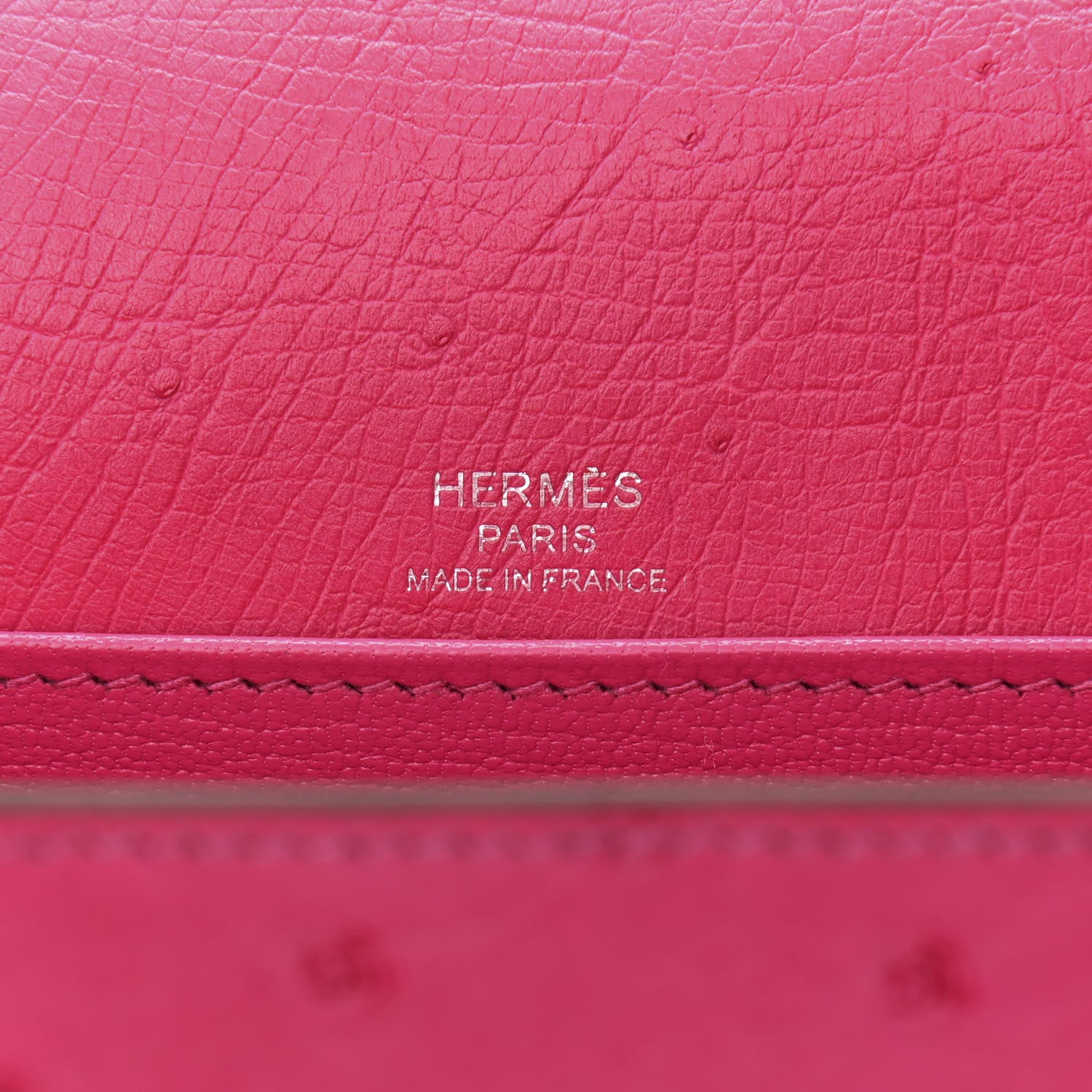 Hermes Ostrich Mini Sac Roulis Rose Pourpre 6 of 10