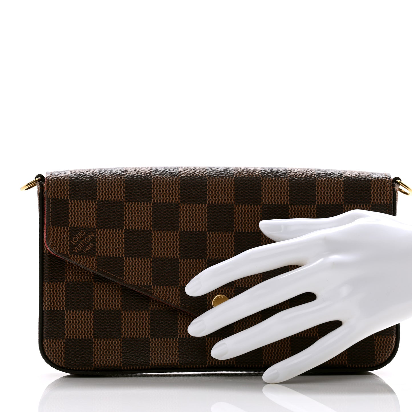 Damier Ebene Pochette Felicie Chain Wallet
