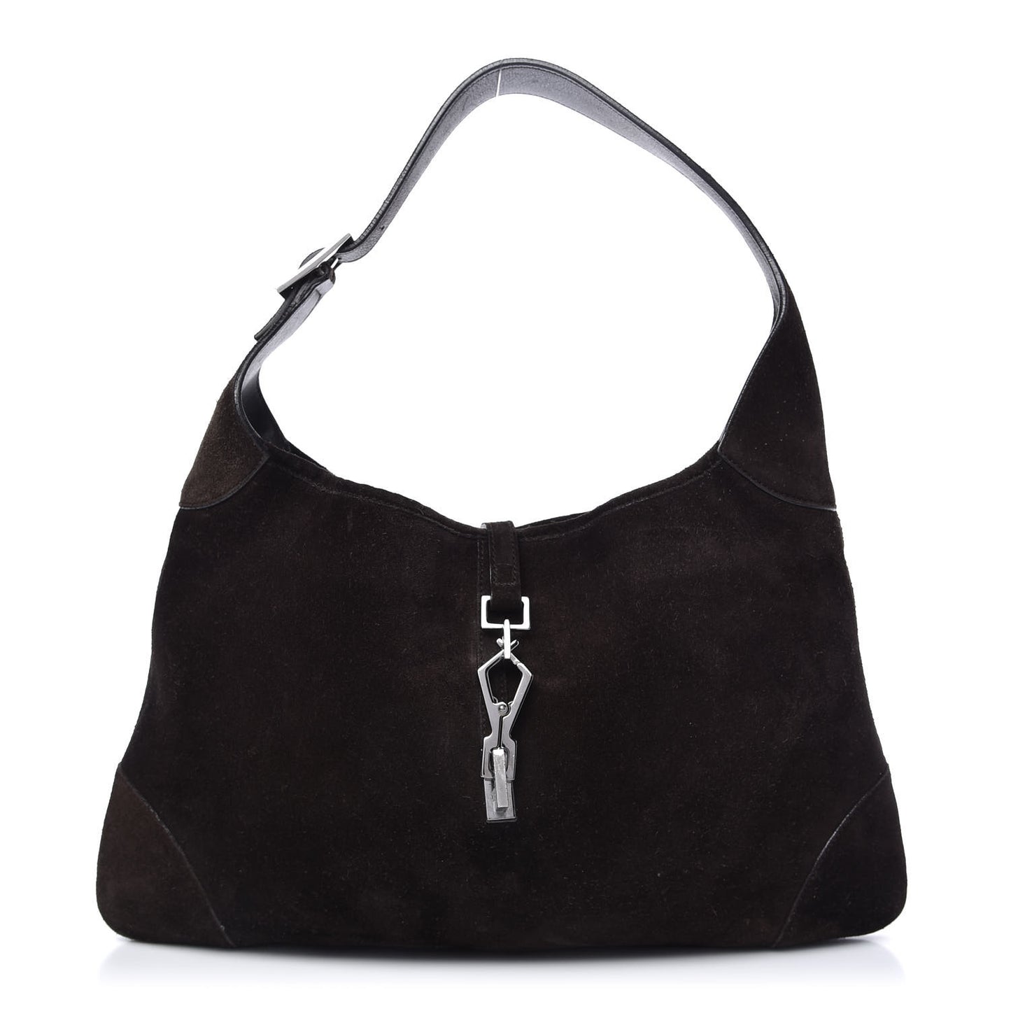 Suede Jackie Hobo Dark Brown