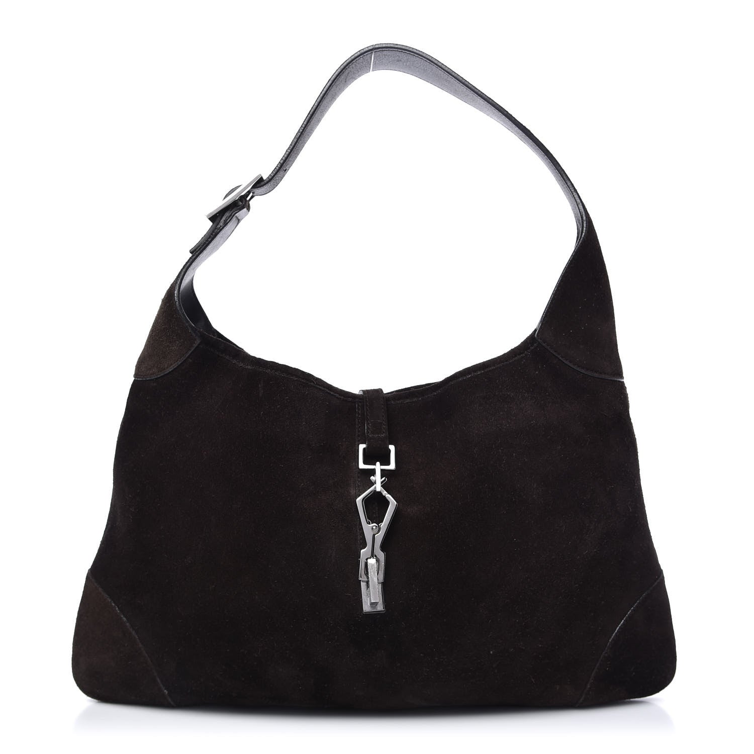 Gucci Suede Jackie Hobo Dark Brown 1 of 10