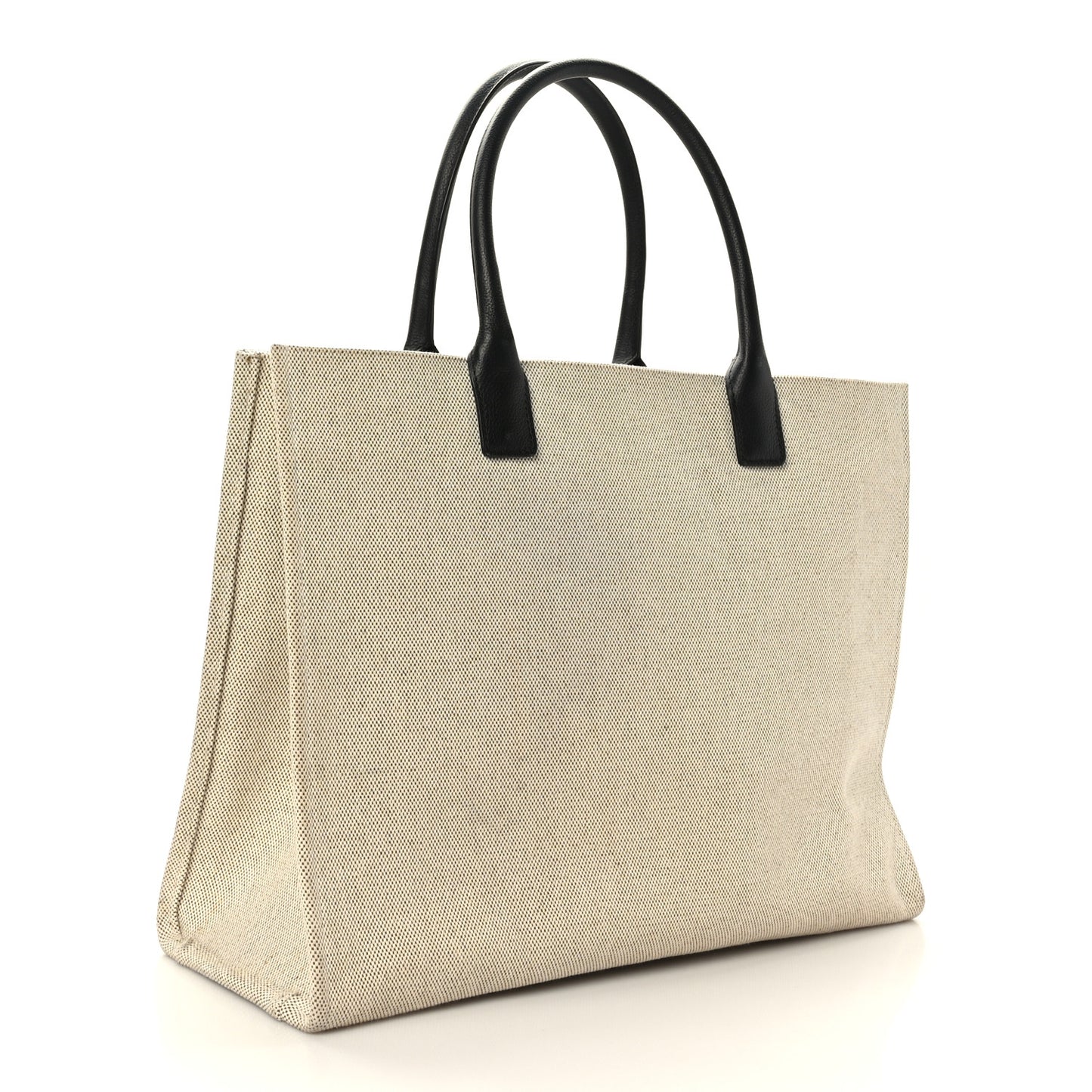 Canvas Calfskin La Medusa Tote Bag Beige