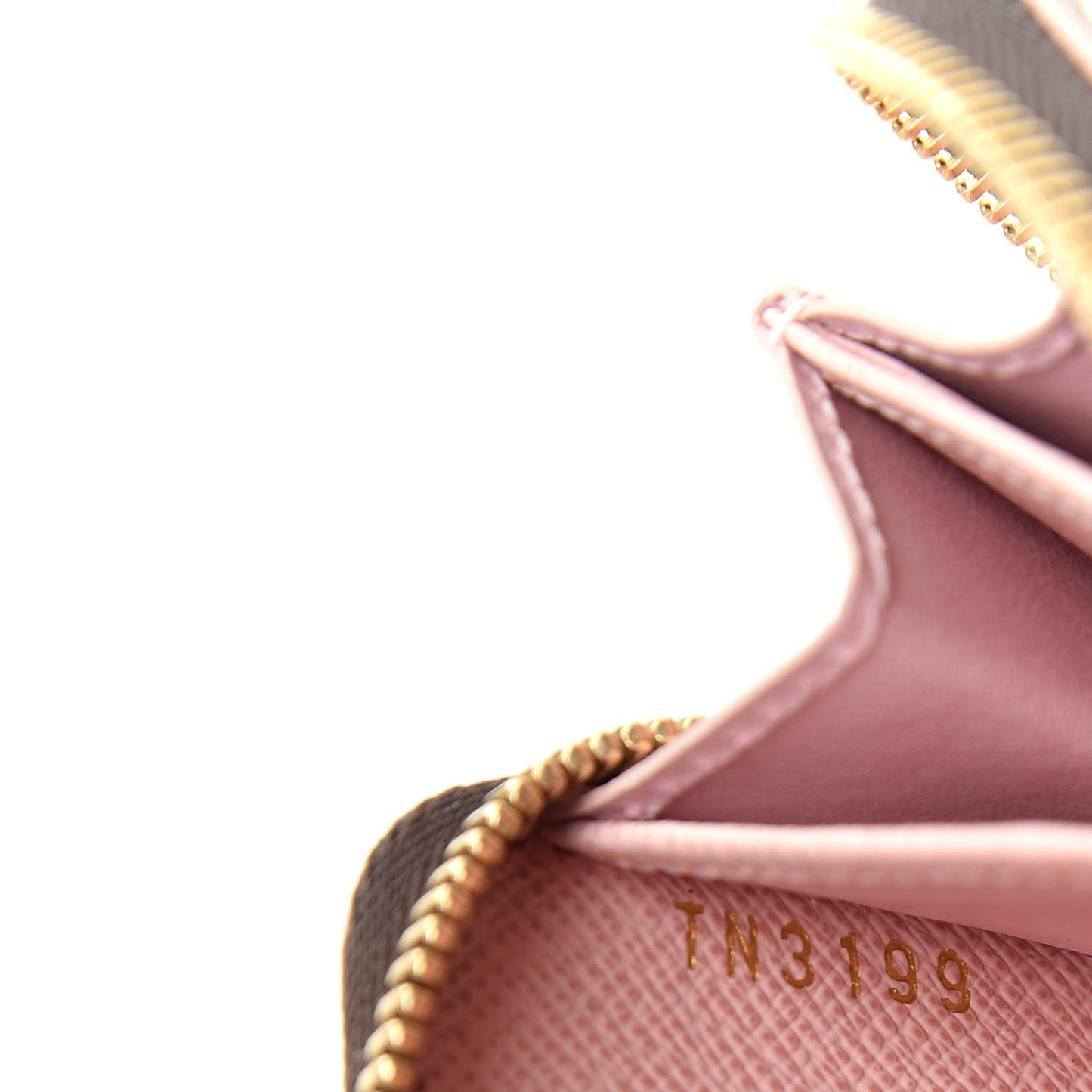 Damier Ebene Studded Zippy Coin Purse Rose Ballerine