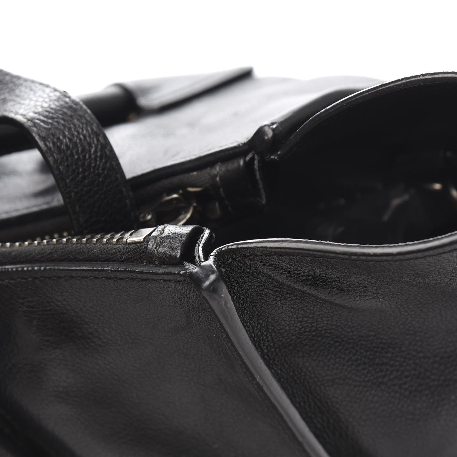 Prada Glace Calf Twin Pocket Tote Black 13 of 14