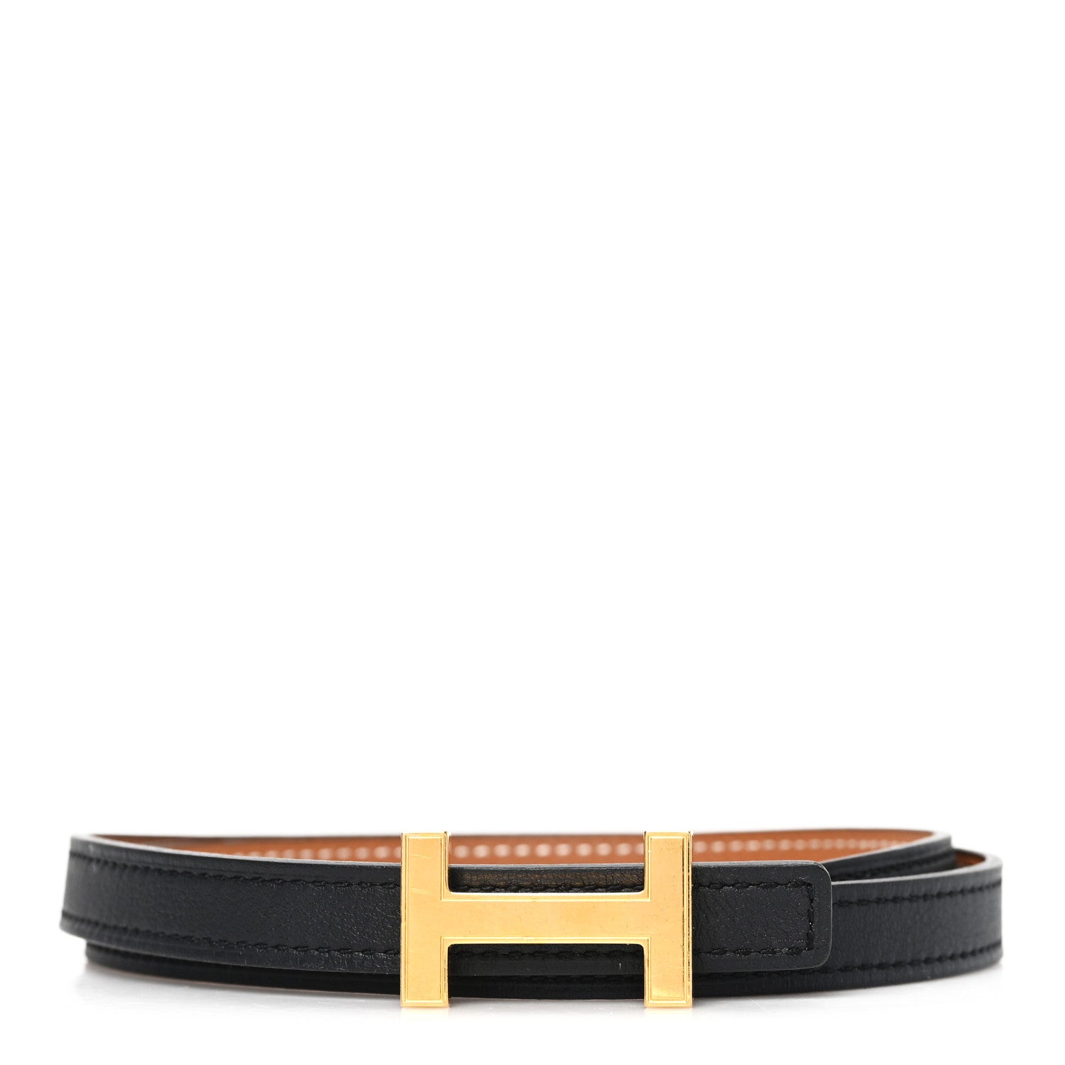 Hermes Swift Epsom 13mm Focus Belt 65 Black Gold 1815559