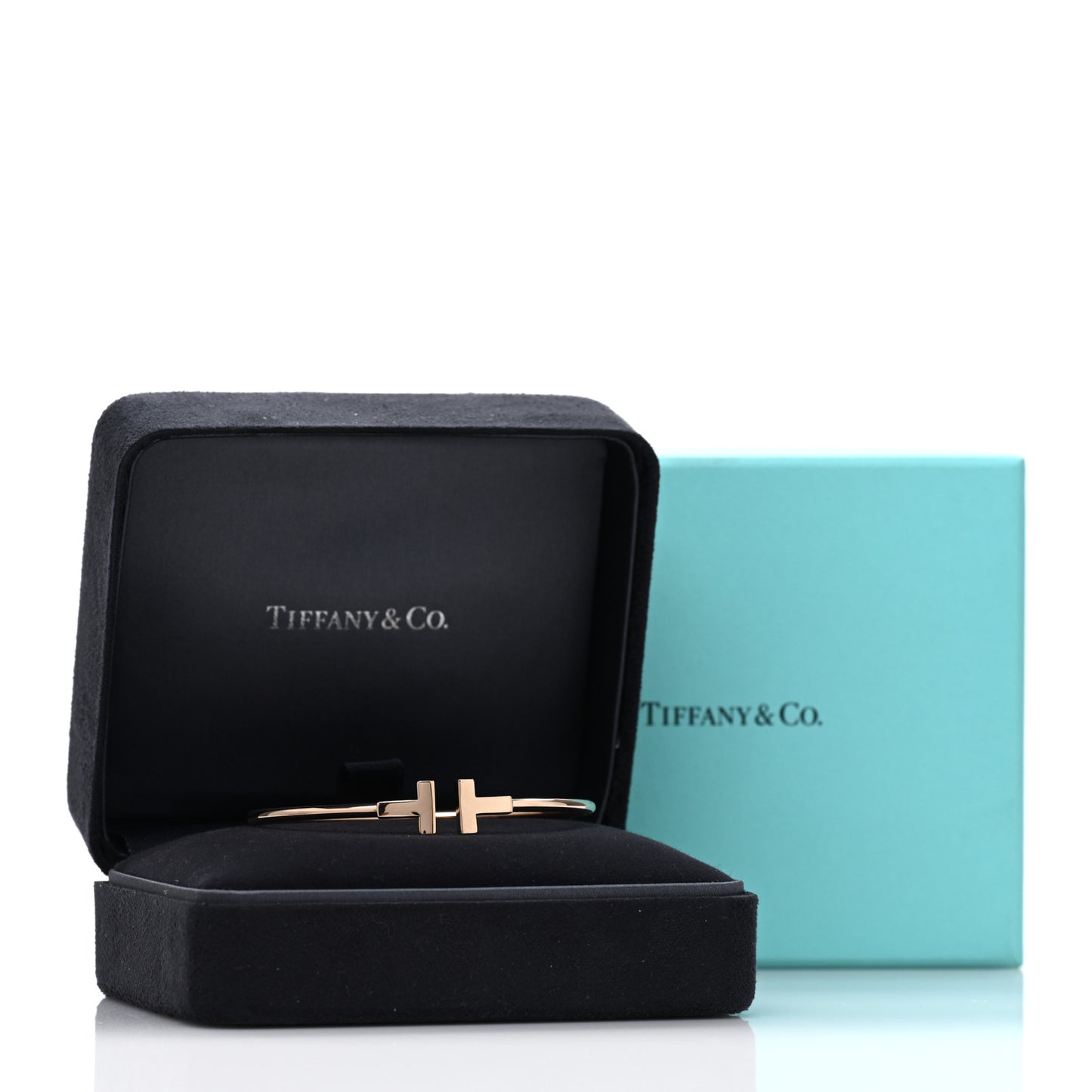 18K Rose Gold T Wire Bracelet
