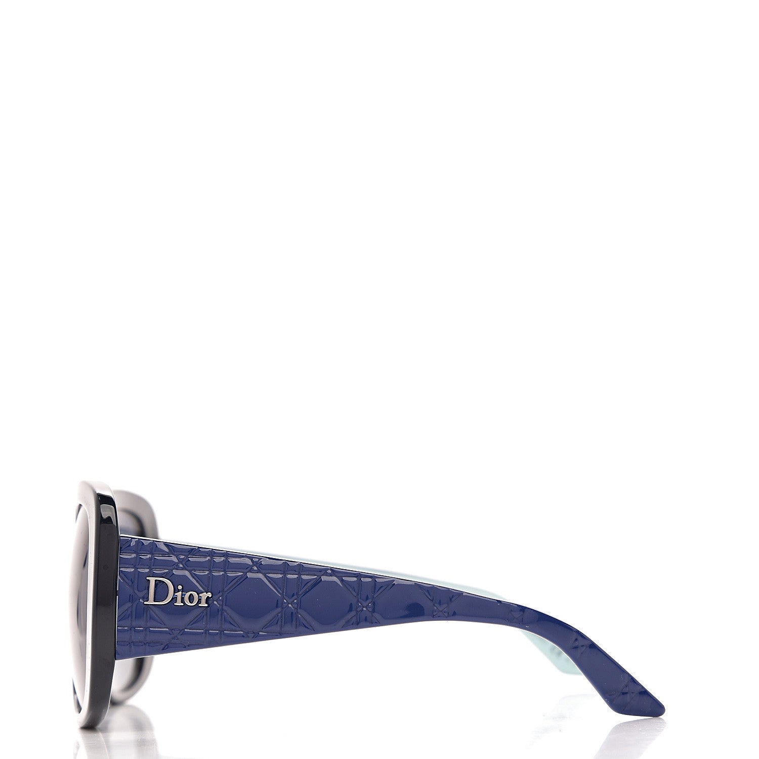 Christian Dior Resin Cannage Dior Lady Lady 1D Sunglasses Black Blue 3 of 9