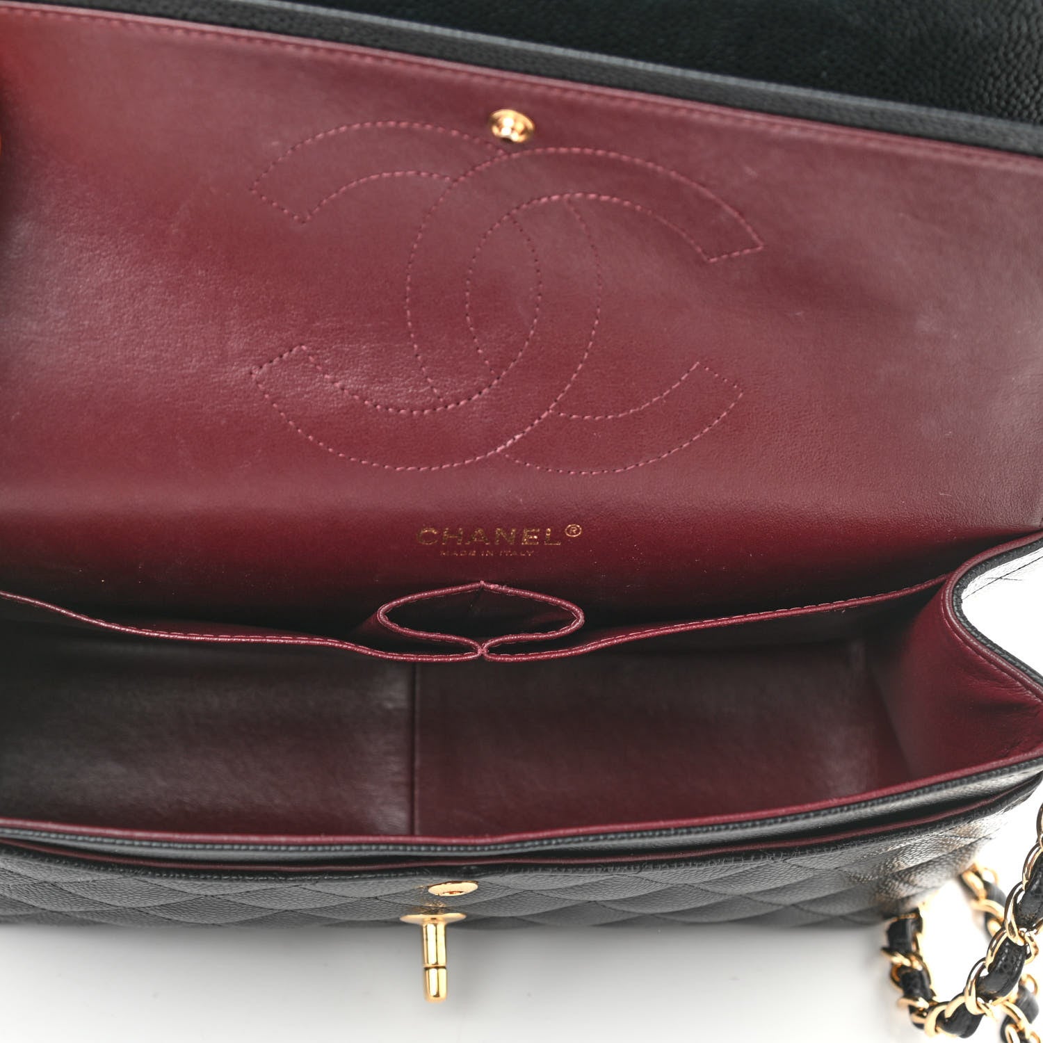 Chanel Caviar Quilted Jumbo Double Flap Black 5 of 10