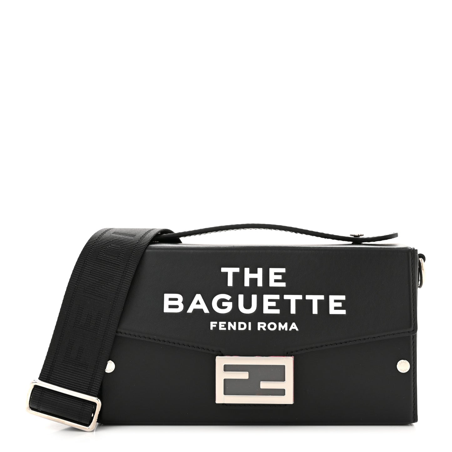 X MARC JACOBS Nappa Logo Baguette Soft Trunk Bag Black