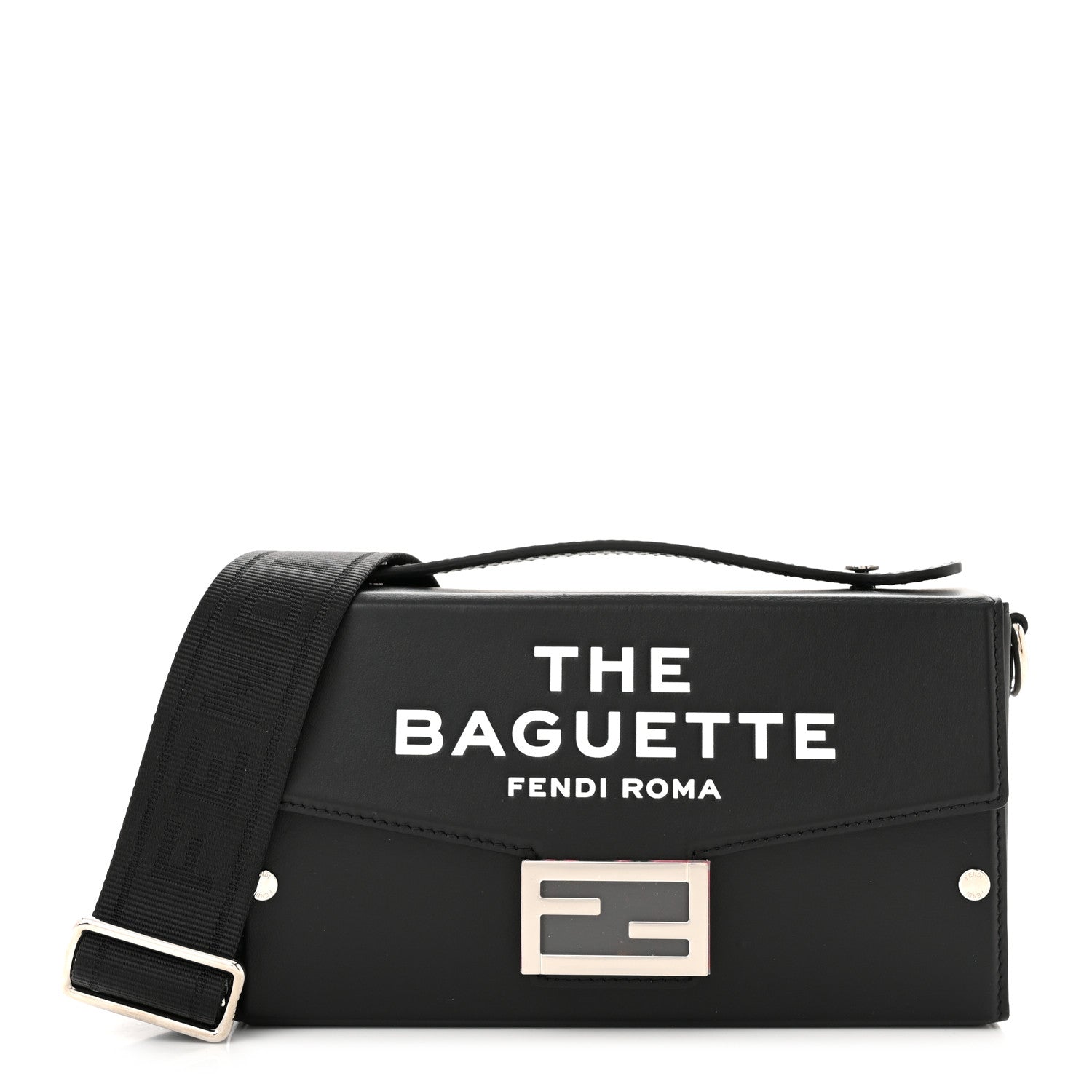 Fendi X MARC JACOBS Nappa Logo Baguette Soft Trunk Bag Black 1 of 10