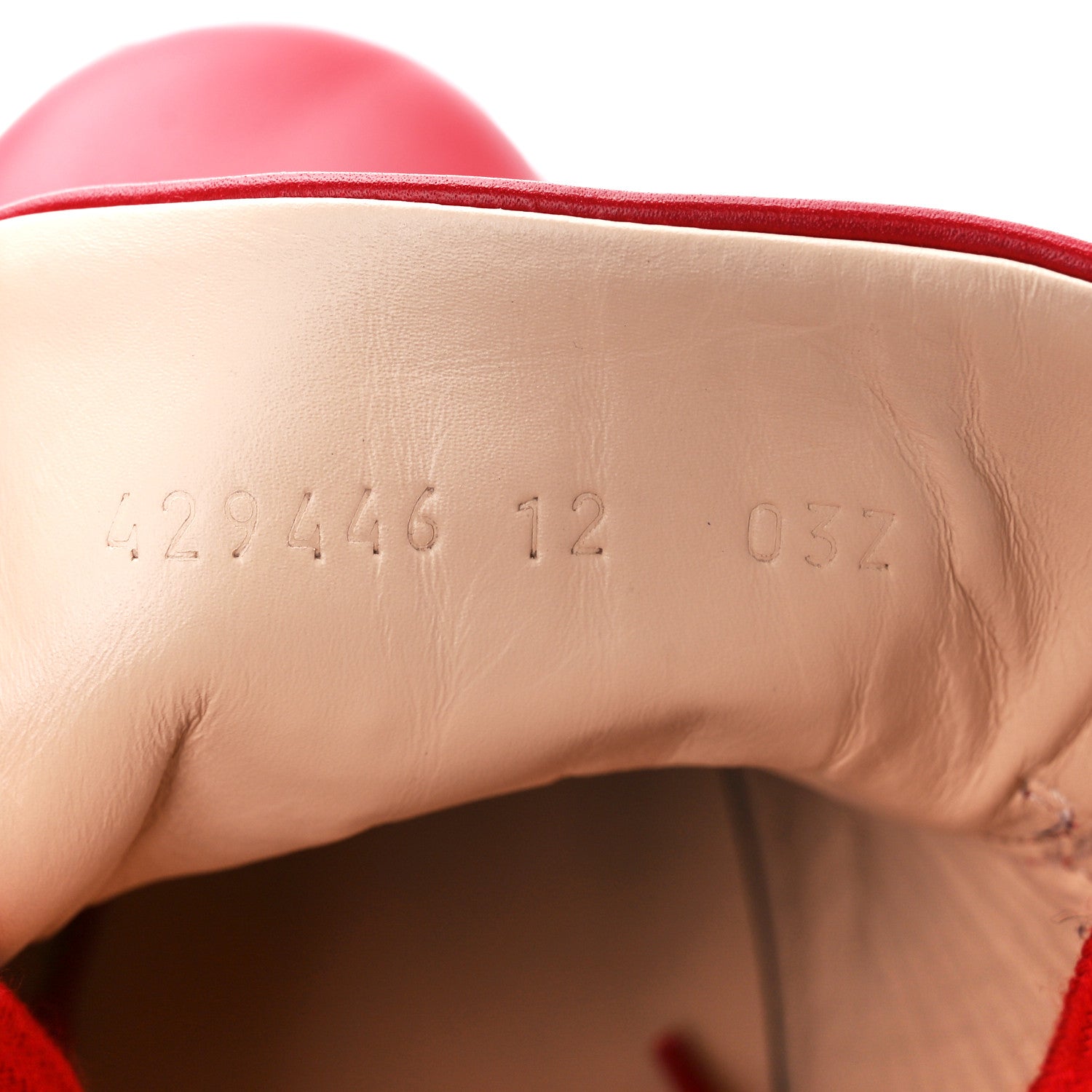 Gucci Miro Soft Calfskin Laminated Ayers Web Bee Embroidered Mens Ace Sneakers 12 Hibiscus Red Red Flame Notte 9 of 10