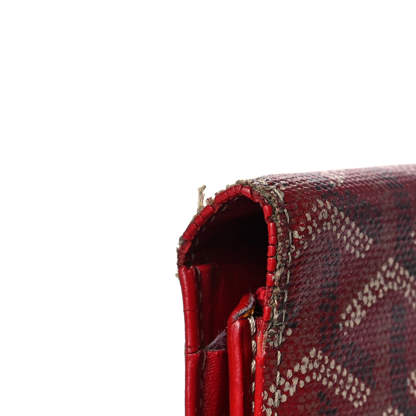 Goyardine Long Bi-Fold Wallet Red
