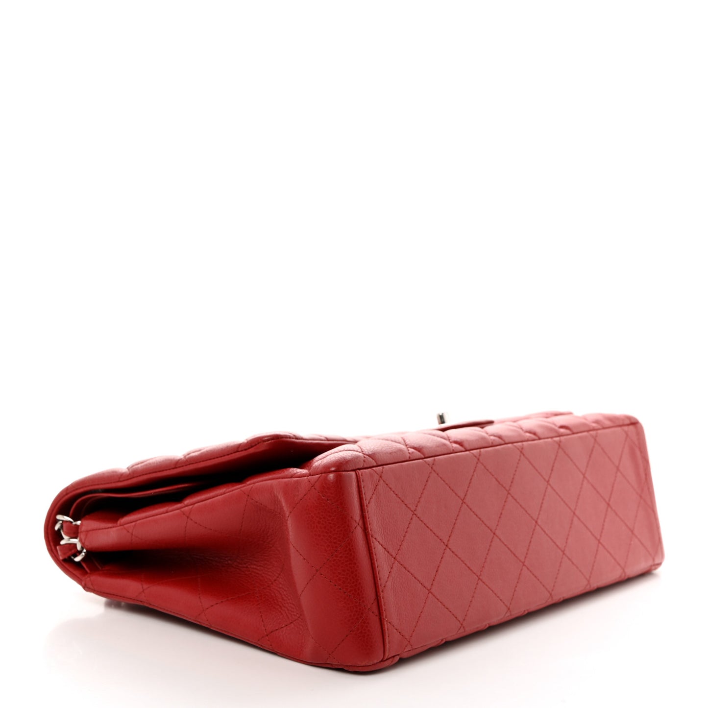 Caviar Quilted Maxi Double Flap Red