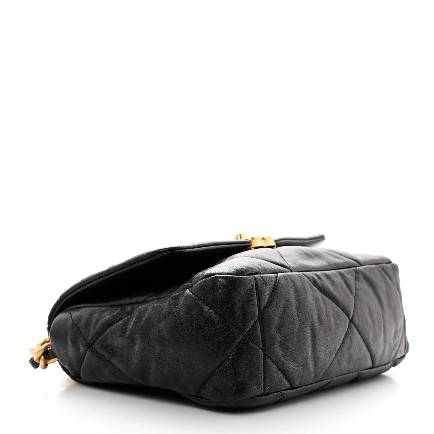 Goatskin Quilted Medium Chanel 19 Flap Black