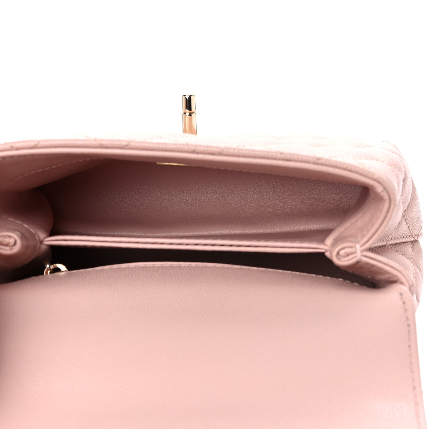 Caviar Quilted Extra Mini Coco Handle Flap Light Pink