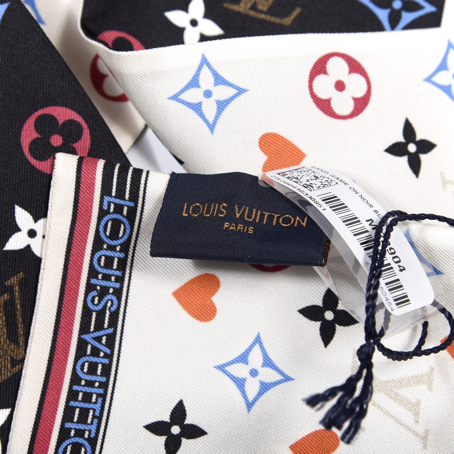 Louis Vuitton Silk Game On Bandeau Black White 4 of 4
