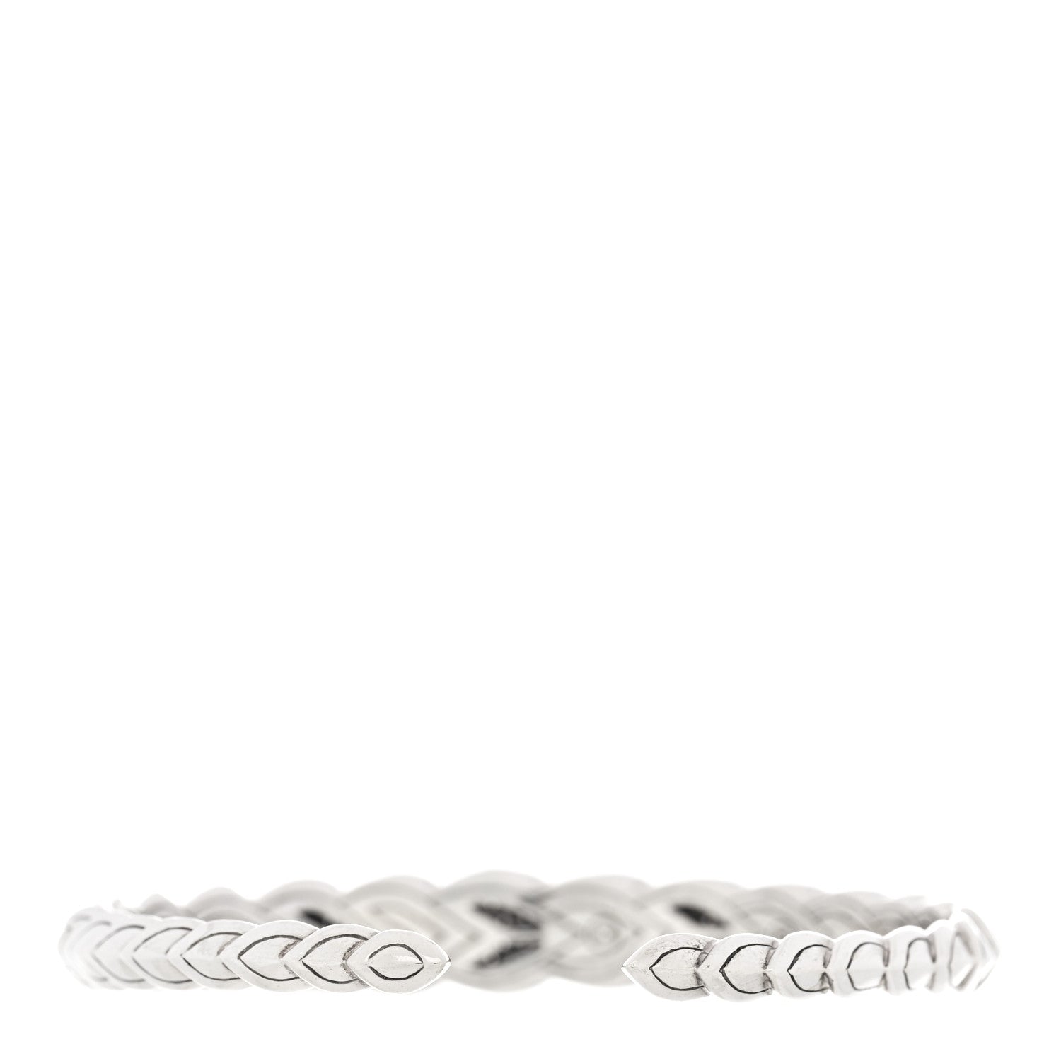 John Hardy Sterling Silver Diamond Legends Naga Slim Cuff Bracelet M 2 of 4