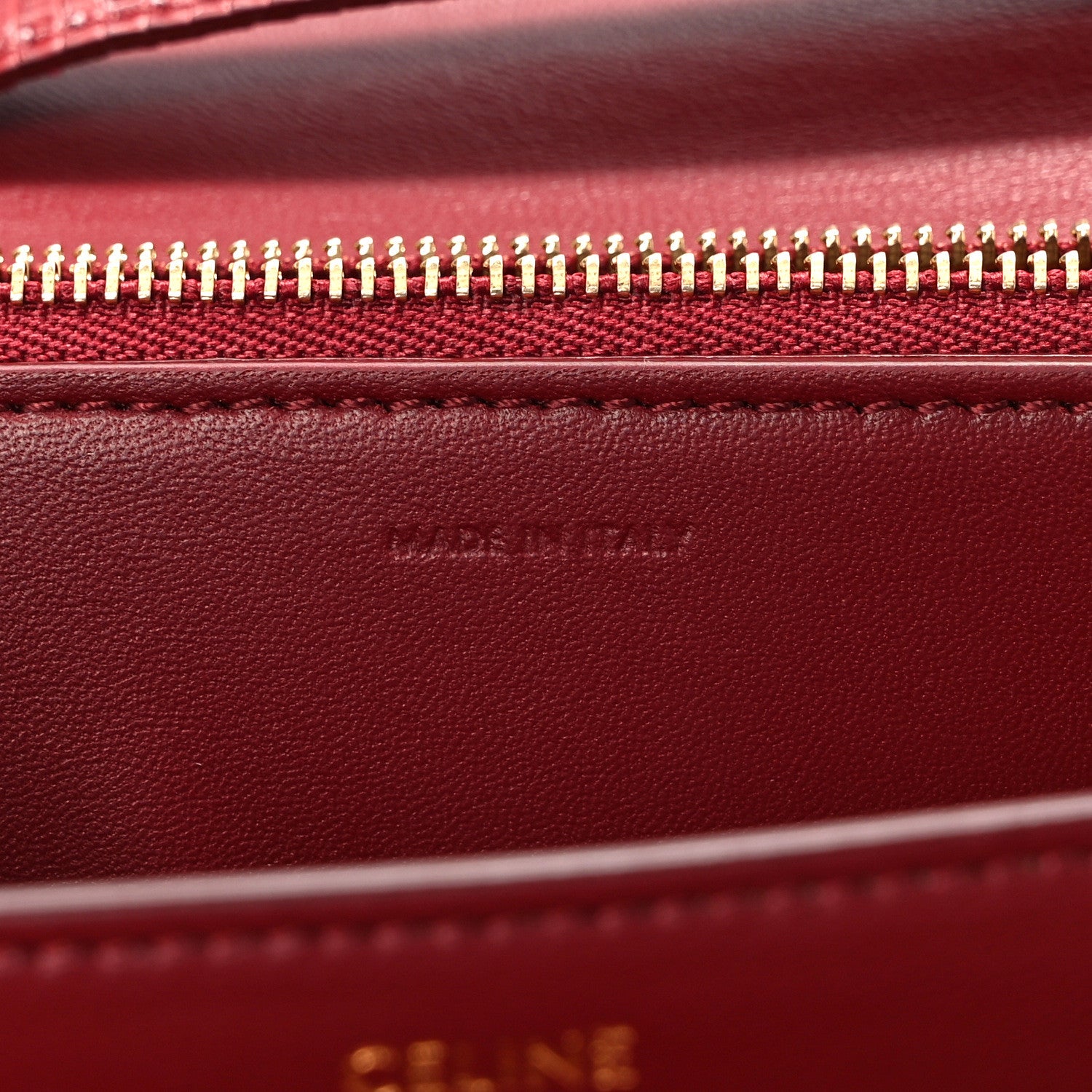 Celine Lizard Medium Classic Box Flap Bag Ruby 7 of 12