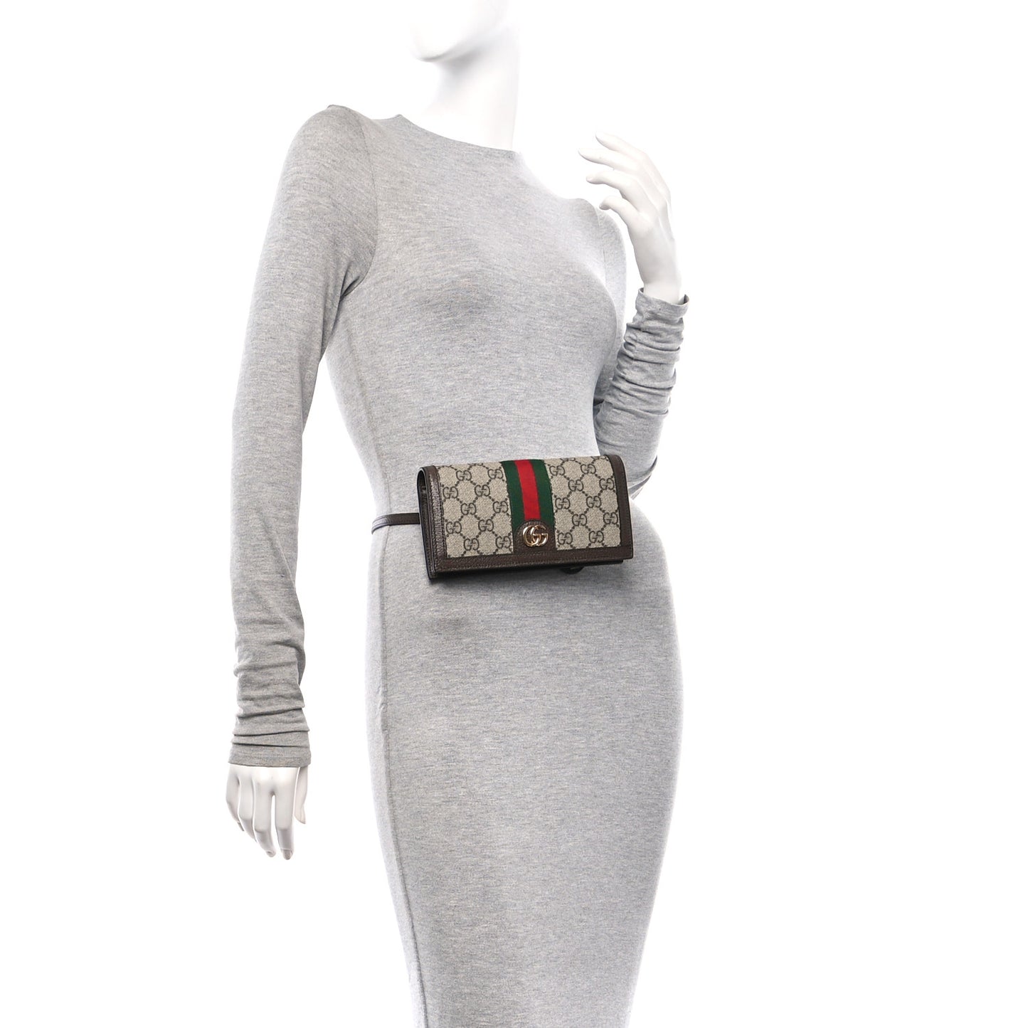 GG Supreme Monogram Web Ophidia Belt Bag Beige Ebony New Acero