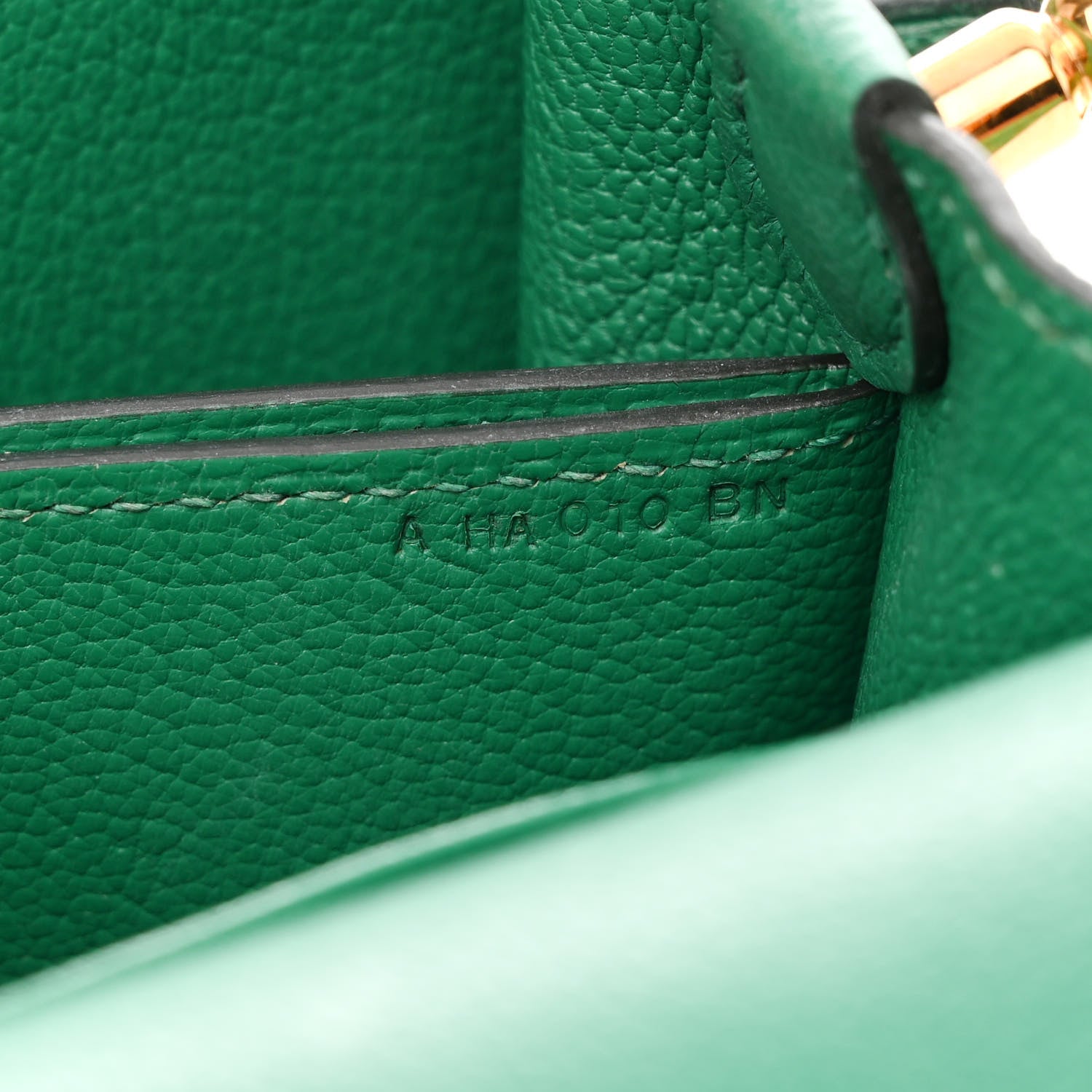 Hermes Evercolor Mini Sac Roulis Vert Vertigo 8 of 16