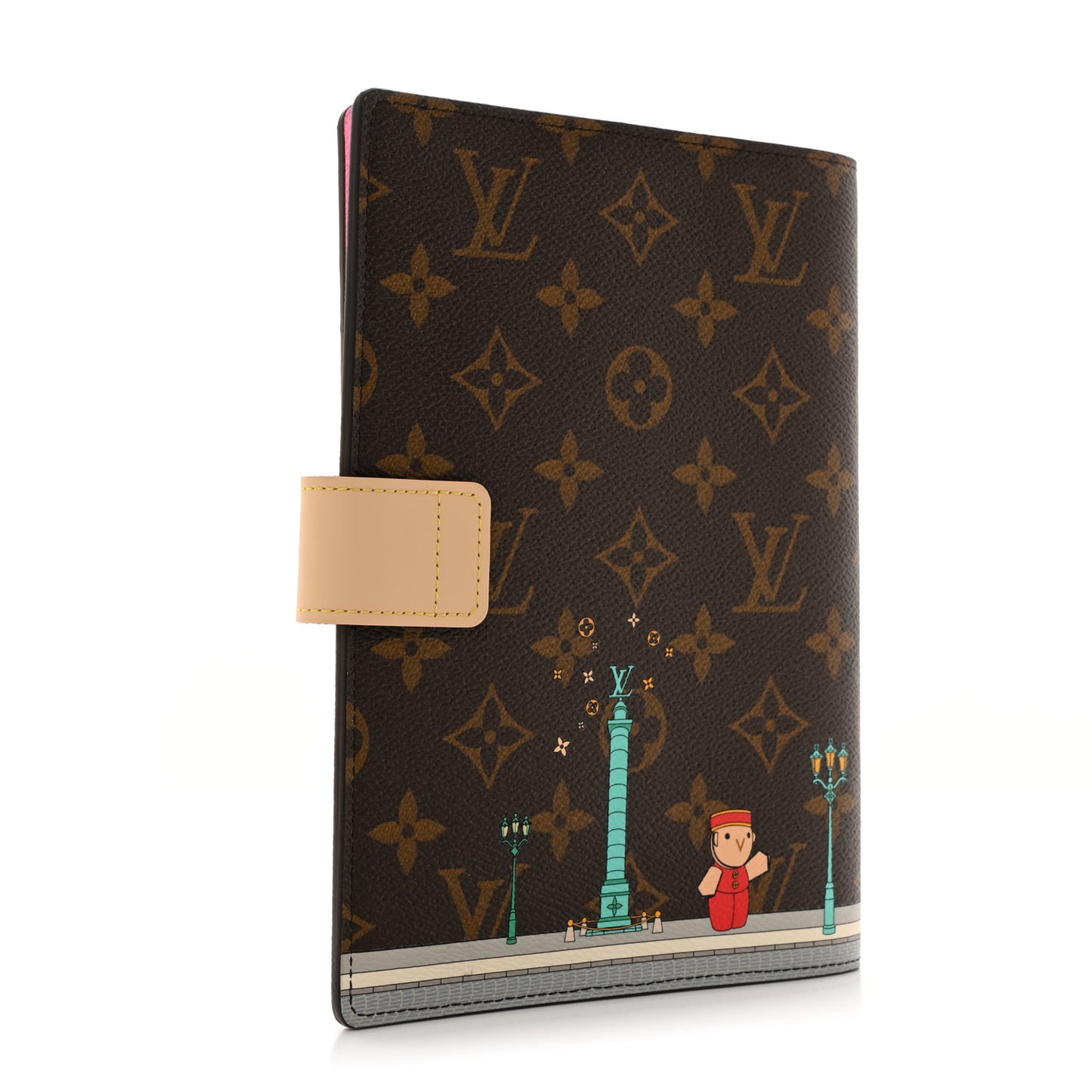Monogram 2022 Christmas Animation Paris Notebook Cover Pink