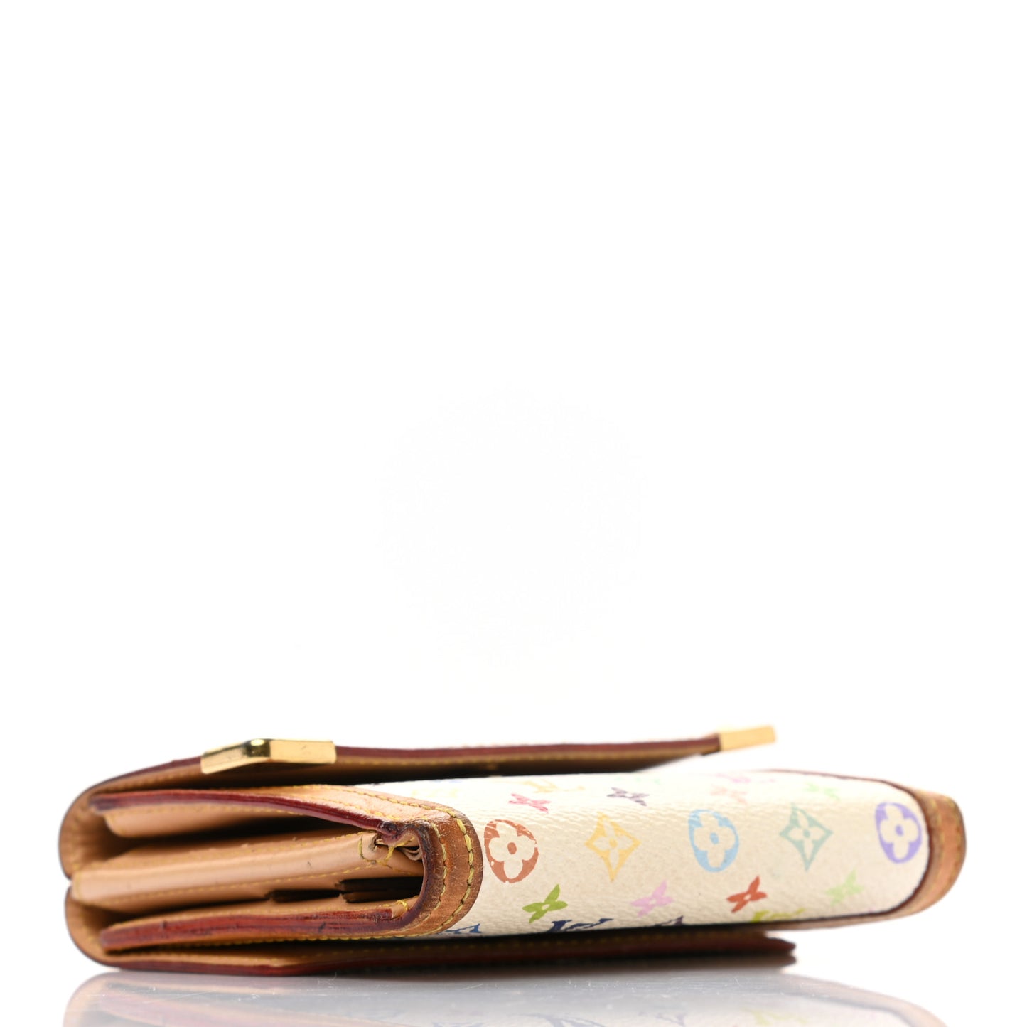 Monogram Multicolor Porte-Monnaie Billets Wallet White