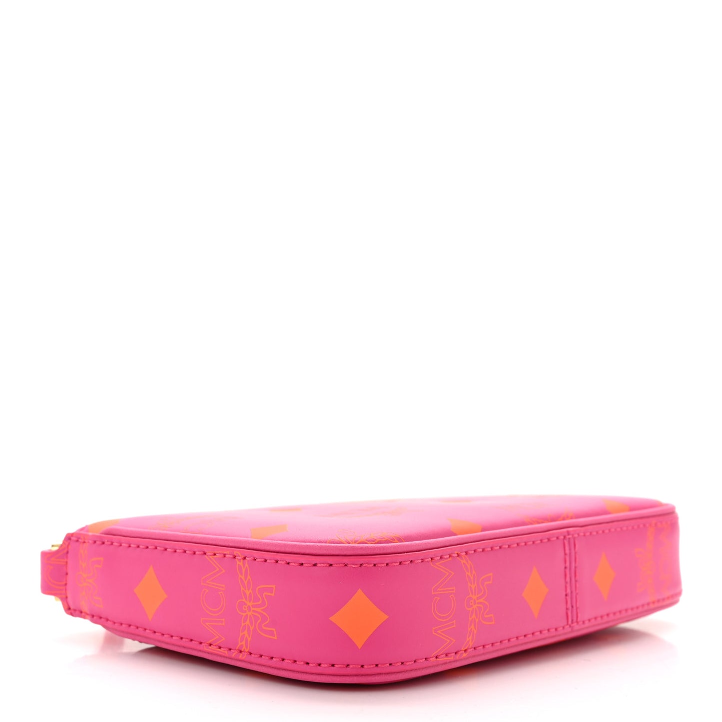 Calfskin Color Splash Mini Pouch on Chain Pink