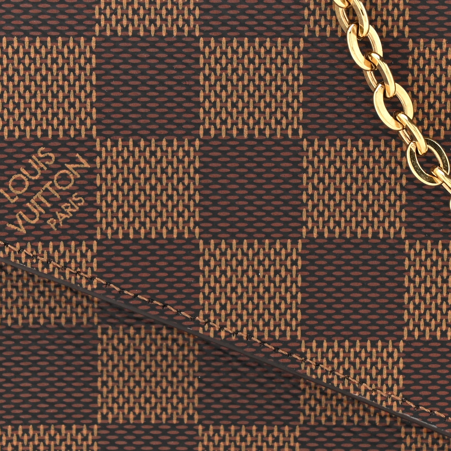Damier Ebene Pochette Felicie Chain Wallet