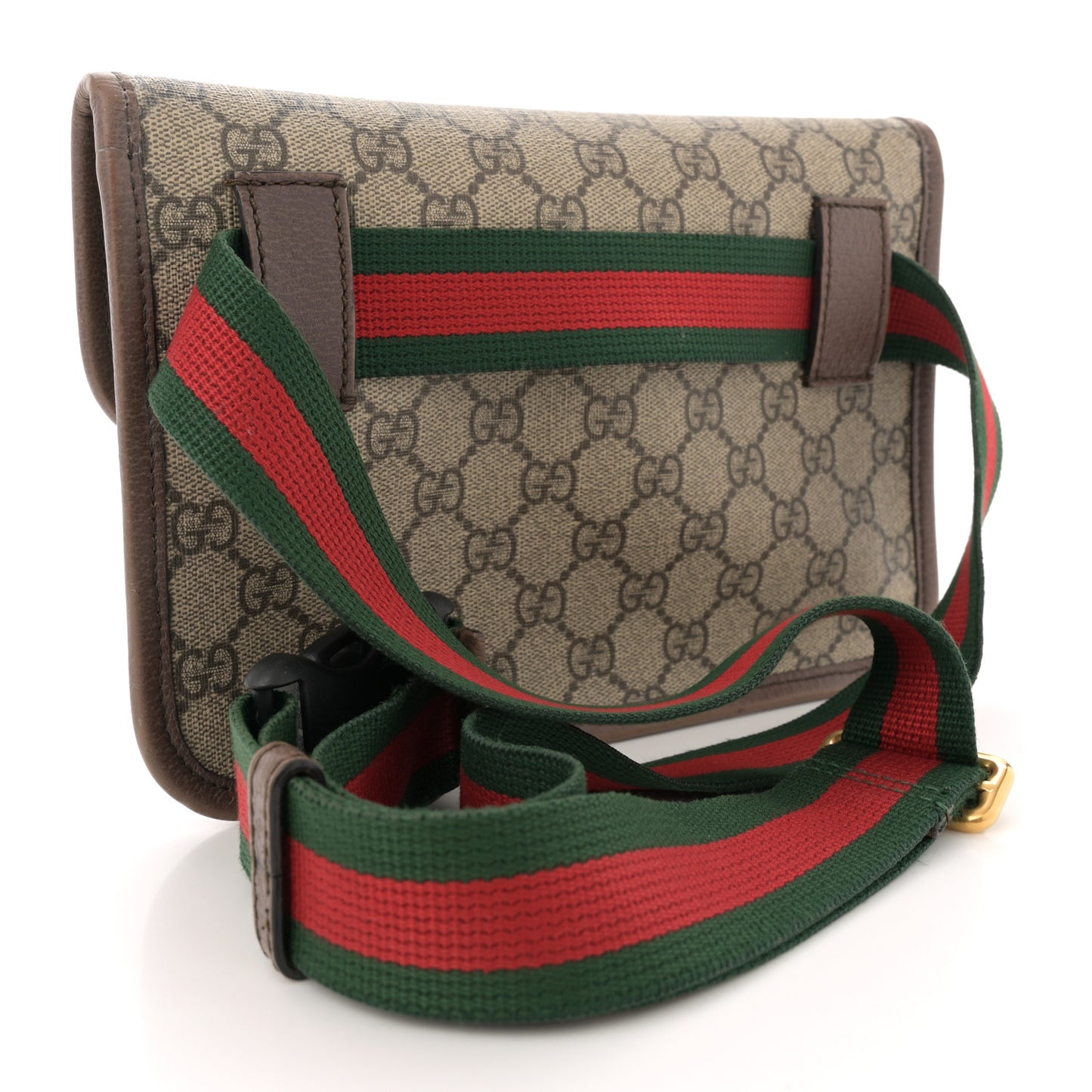 GG Supreme Monogram Neo Vintage Web Belt Bag Brown