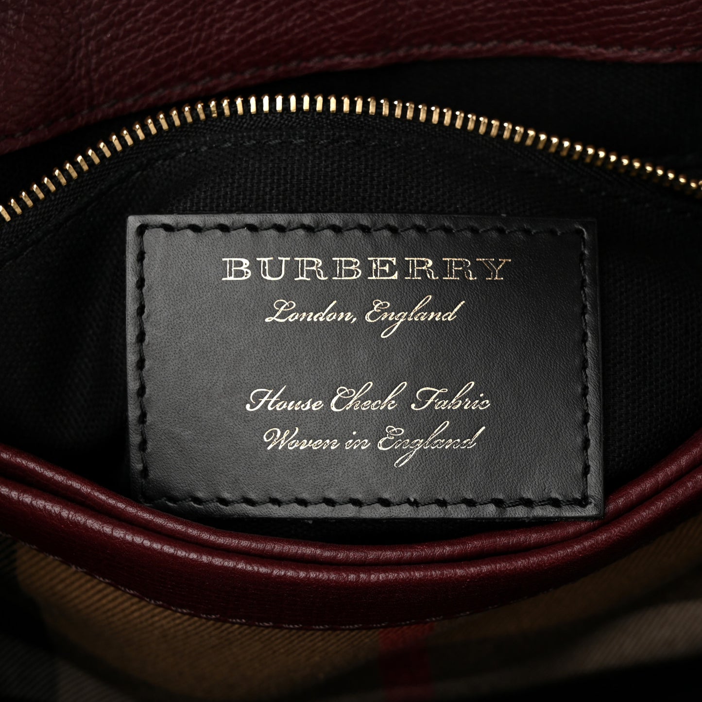 Derby Calfskin House Check Small Camberley Mahogany Red