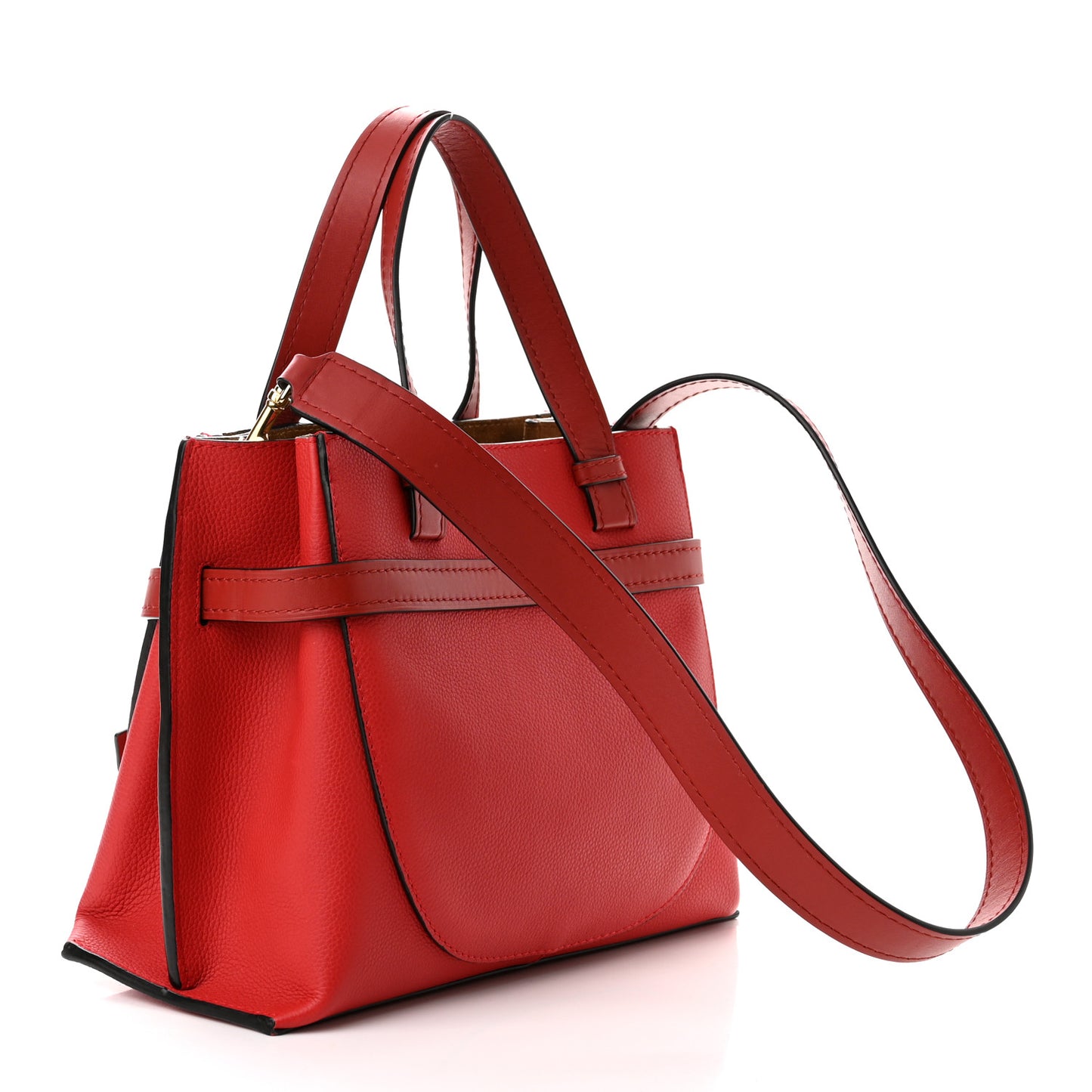 Calfskin Small Gate Tote Scarlet Red