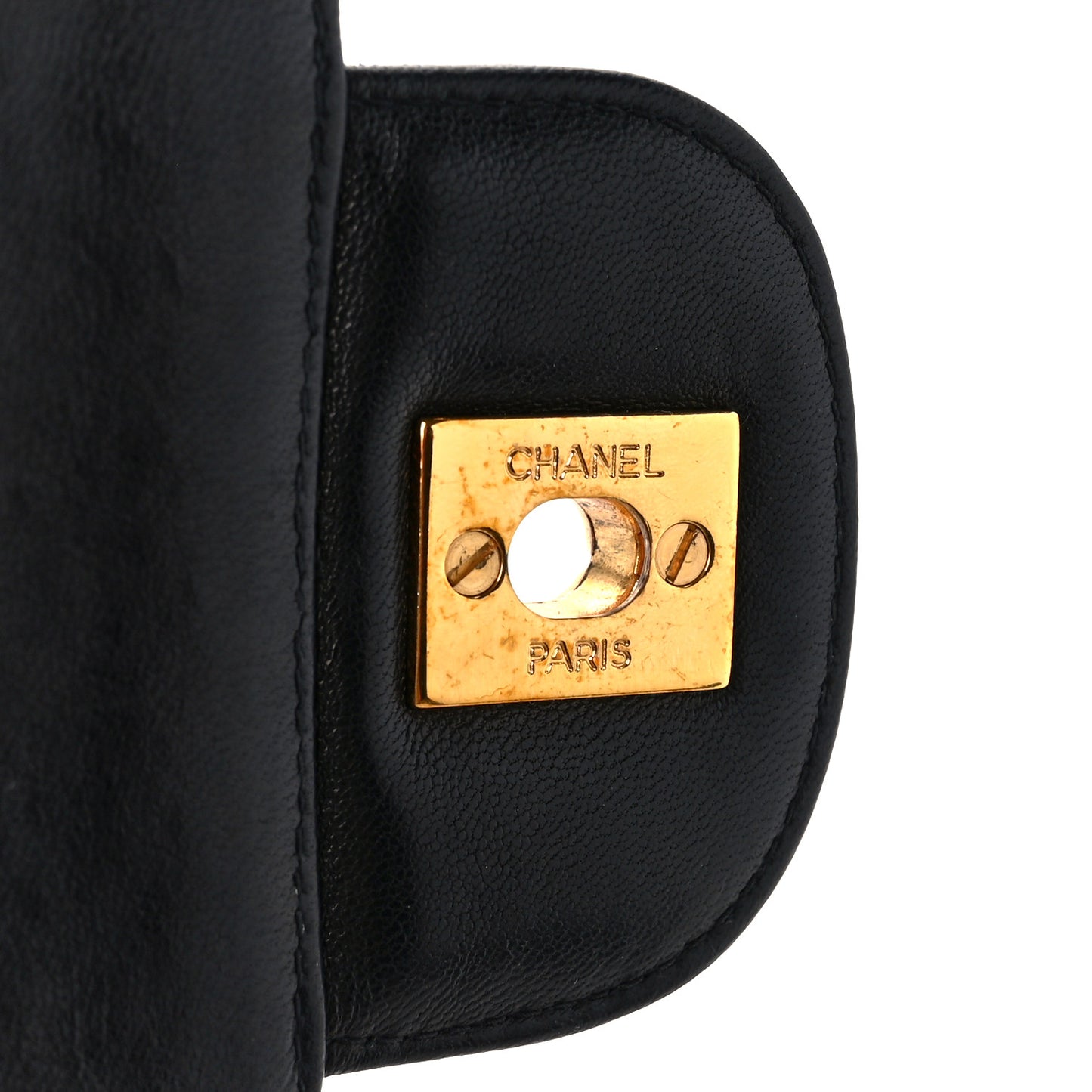 Lambskin Quilted Jumbo Single Flap Black