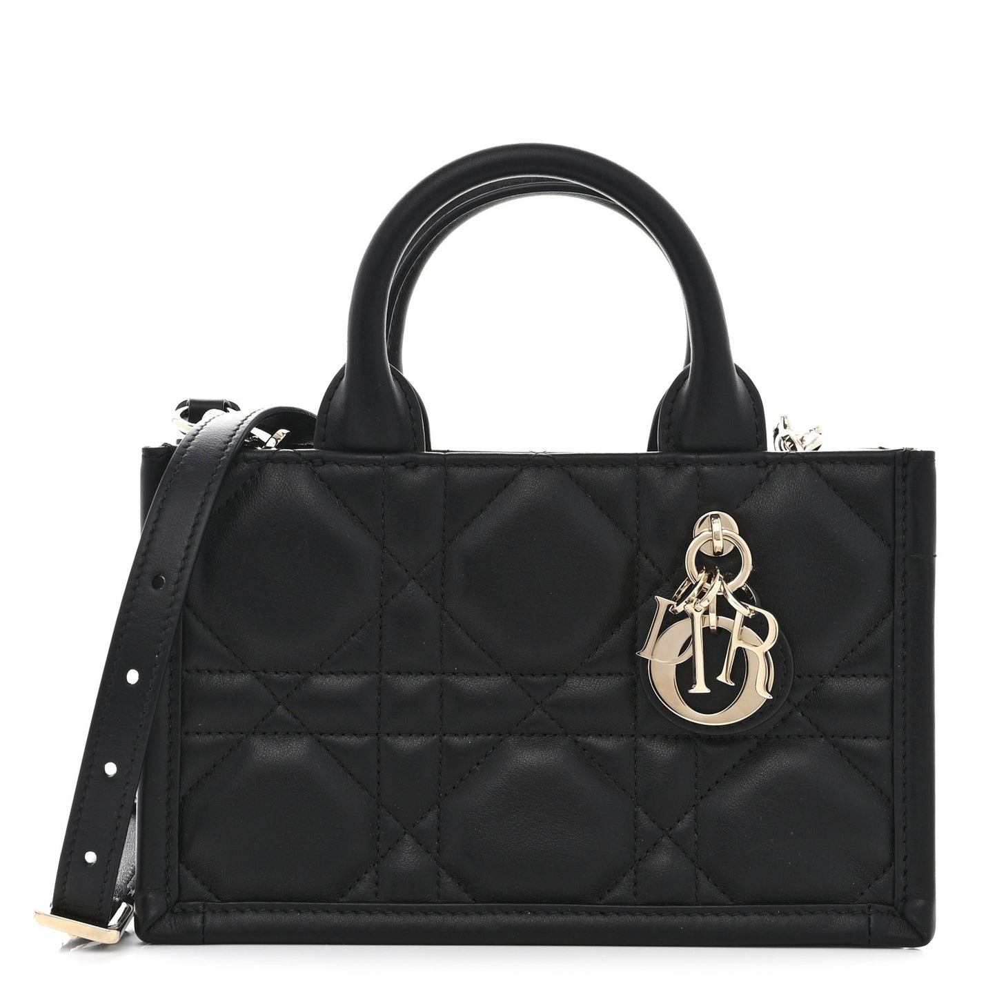 Calfksin Macrocannage Mini Book Tote Black