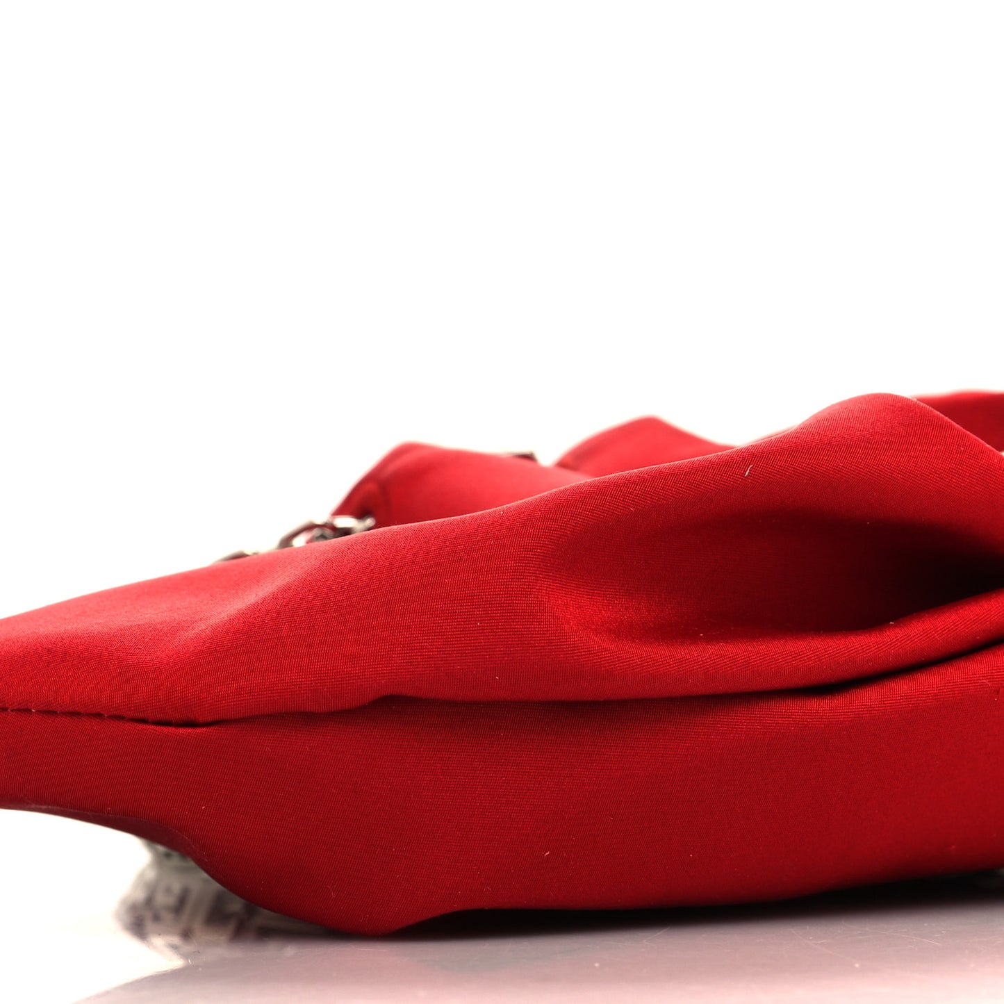 Satin Mini Kenny Shoulder Bag Red