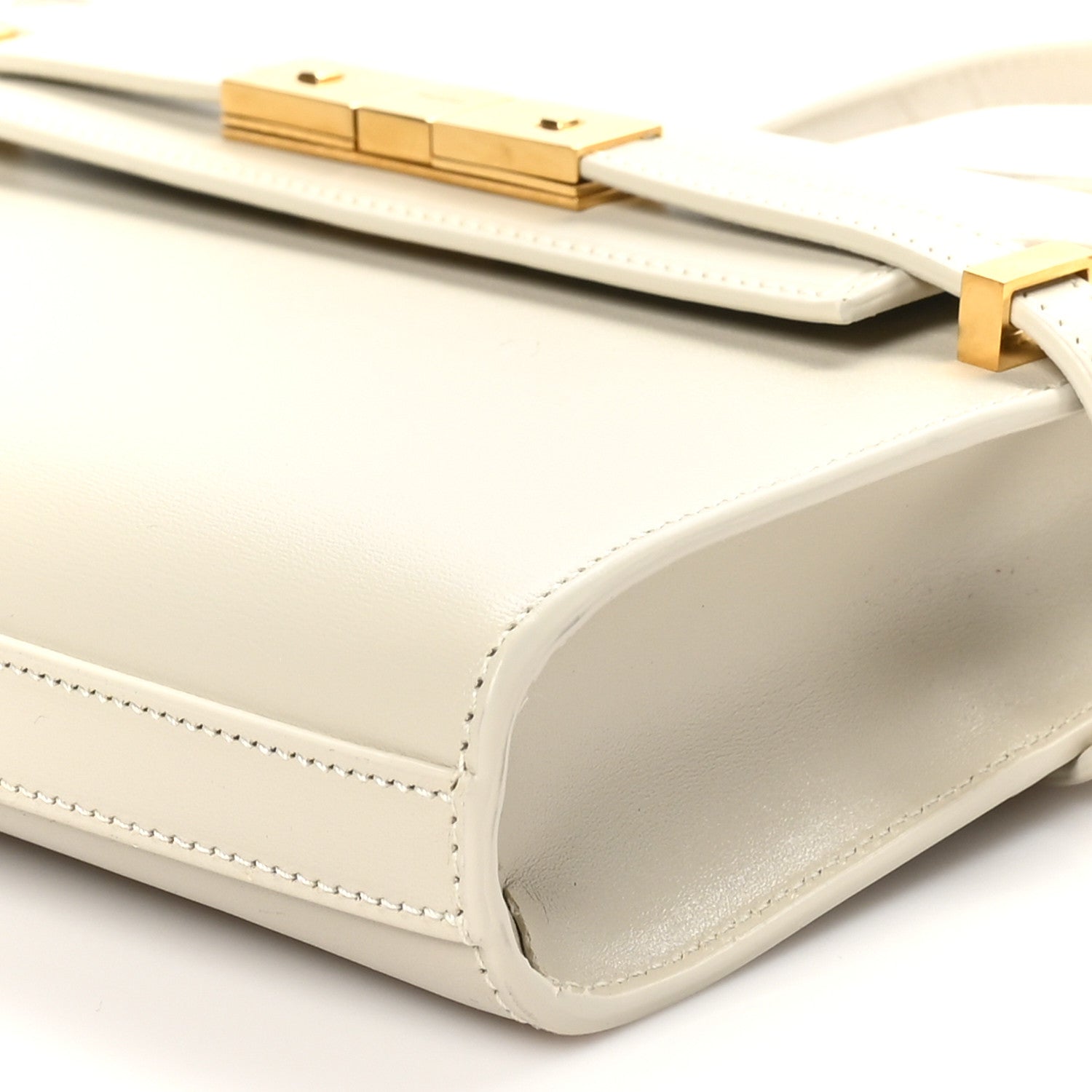 Saint Laurent Smooth Calfskin Mini Manhattan Shoulder Bag Crema Soft 10 of 11