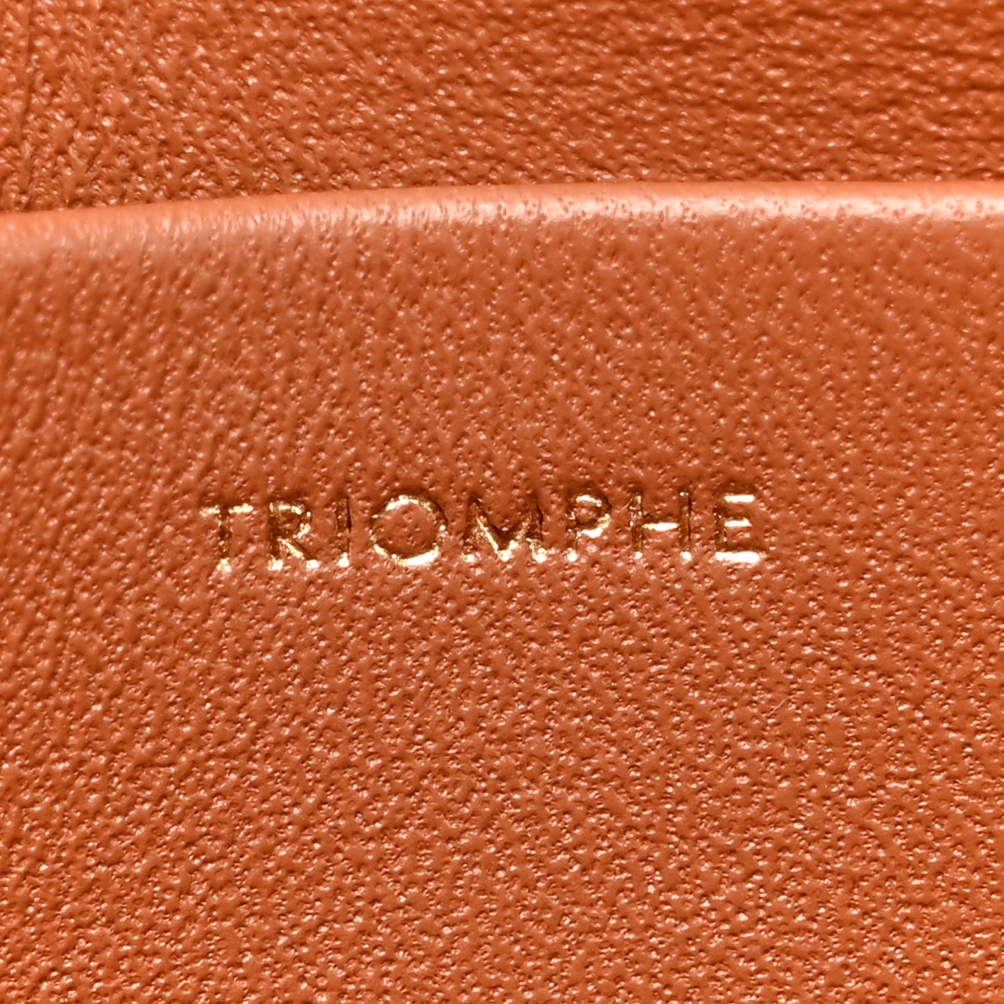 Natural Calfskin Triomphe Shoulder Bag Tan
