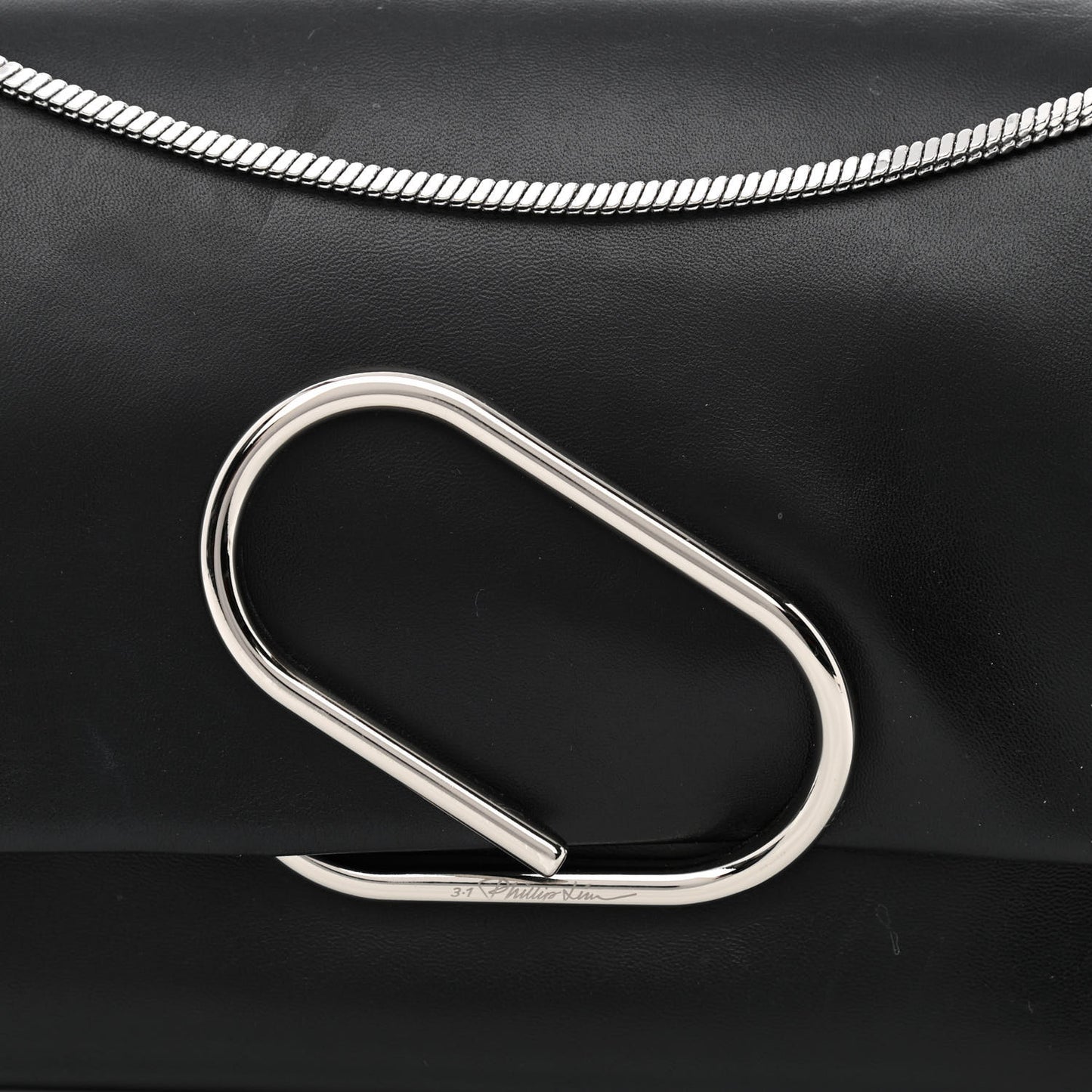 Calfskin Alix Soft Flap Clutch Black