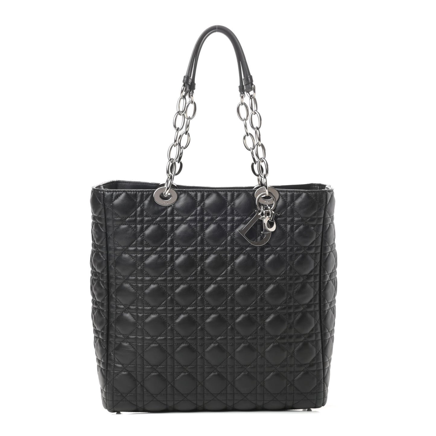 Lambskin Cannage Dior Soft Shopping Tote Black