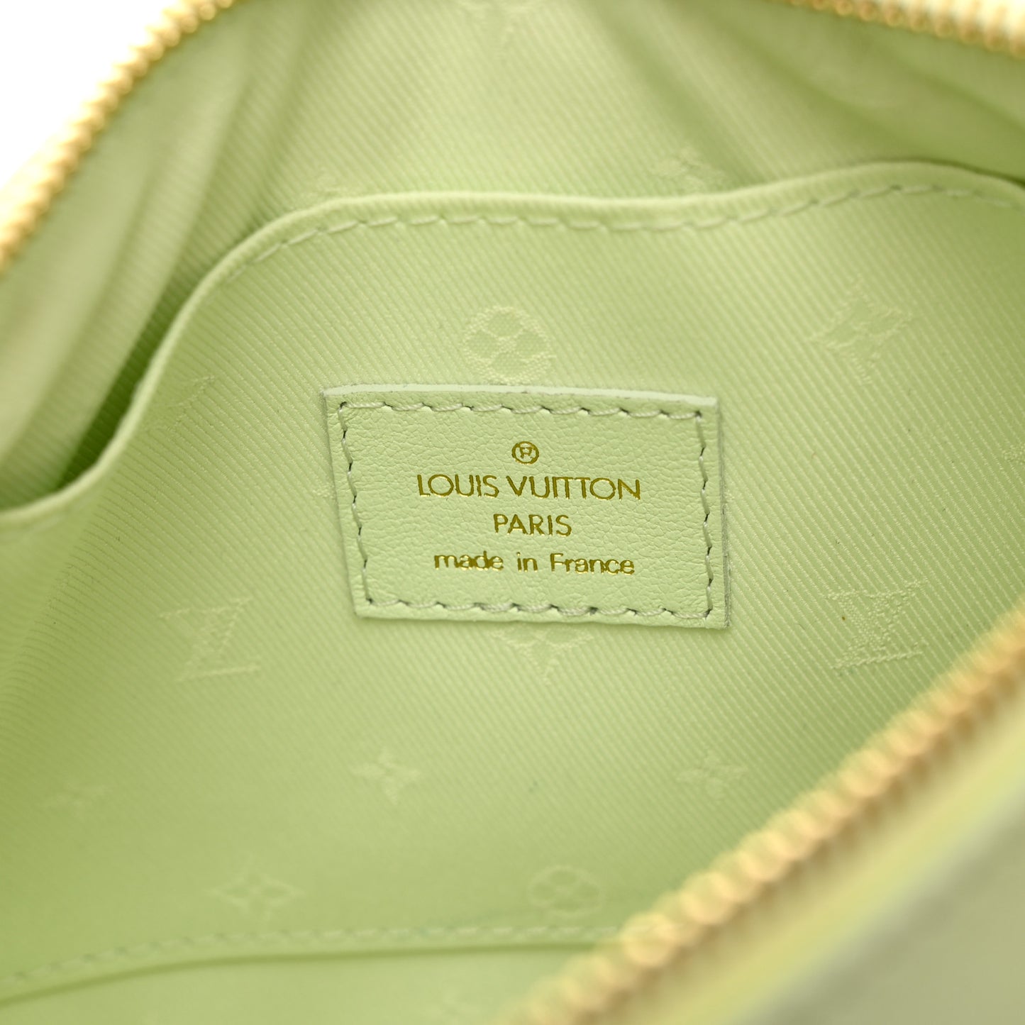 Calfskin Bubblegram Over The Moon Light Green
