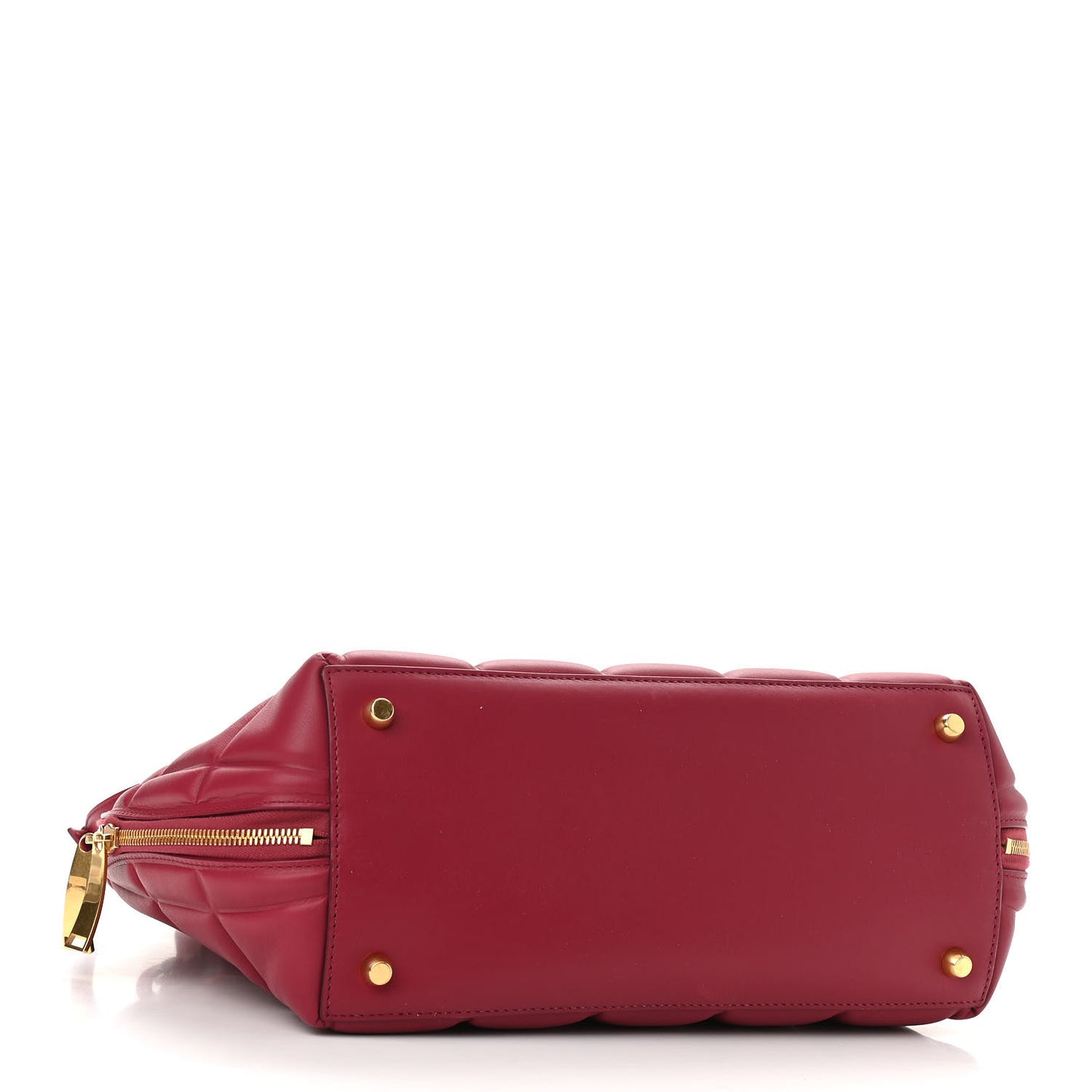 Butter Calfskin Padded Swoop Amaranto