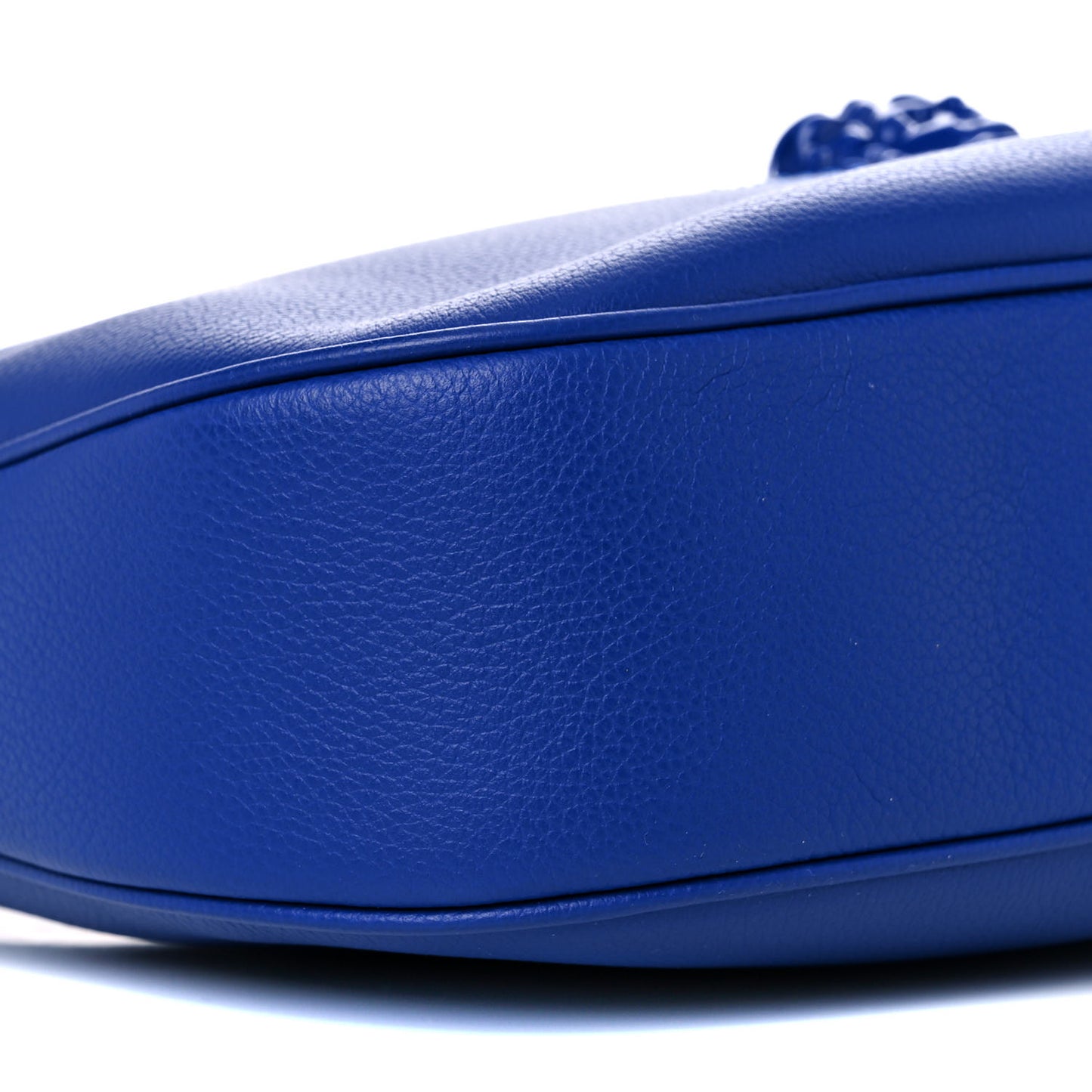 Grained Calfskin La Medusa Shoulder Bag Lapis
