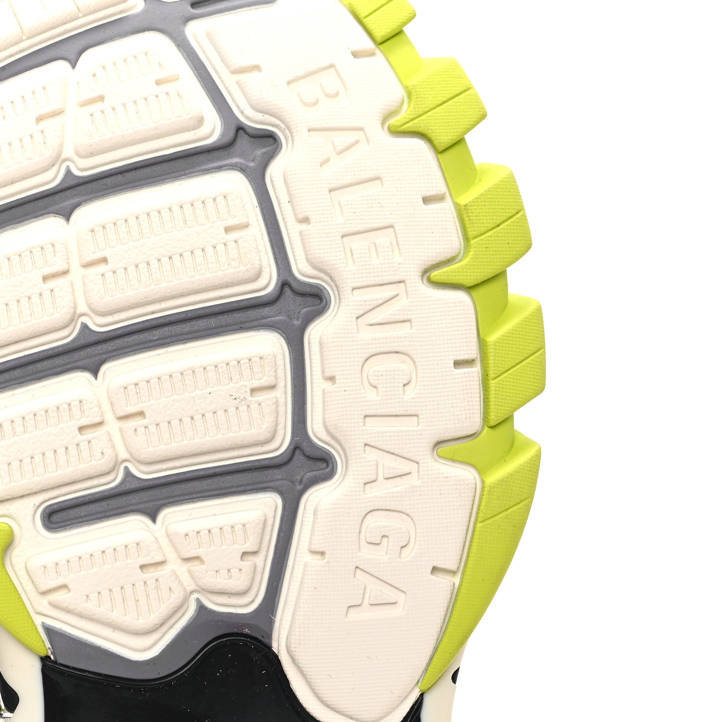 Rubber Mesh Tri-Color Clear Sole Mens Track.2 Open Sneakers 39 Black Yellow